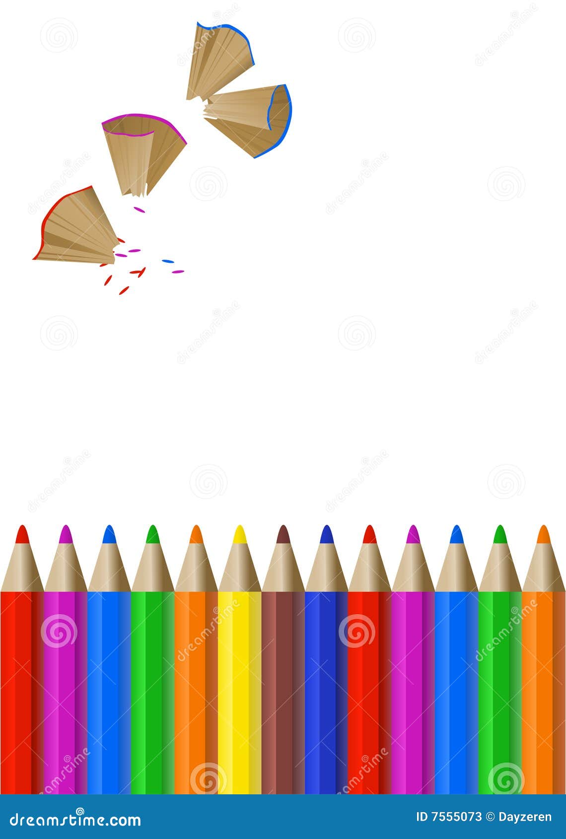 Crayons de couleur illustration de vecteur. Illustration du vecteur