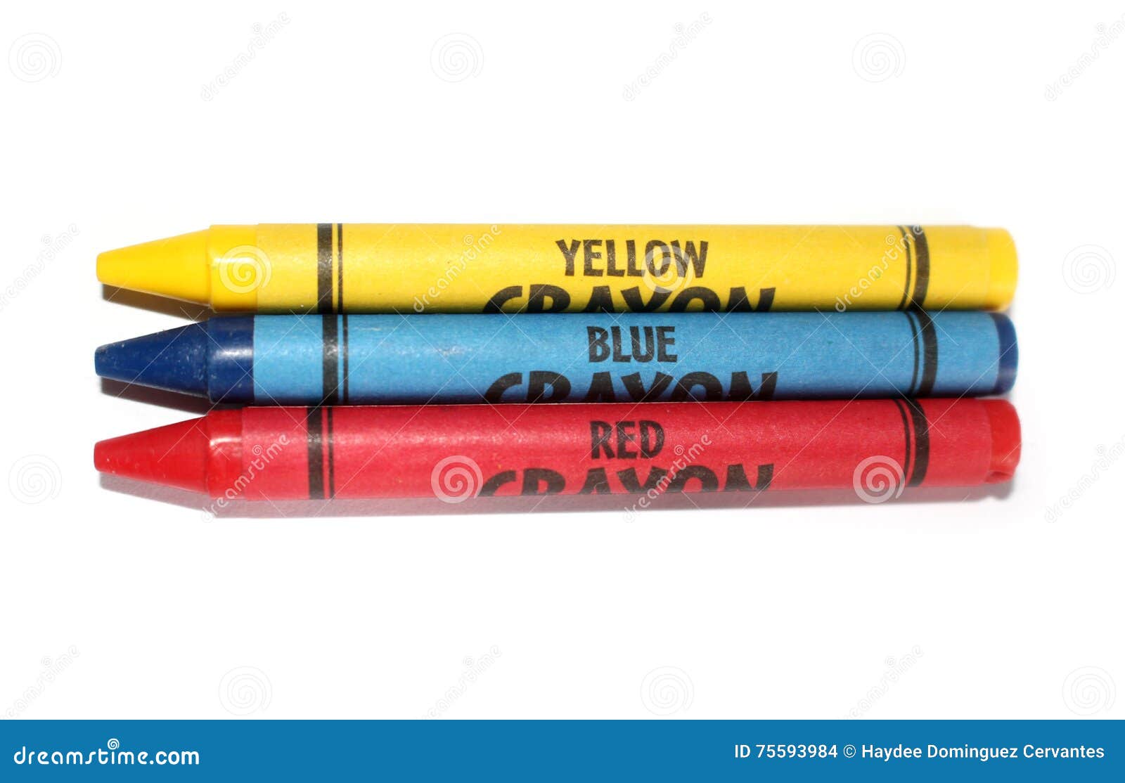 Crayons De Couleurs Primaires Photo stock - Image du imagination,  approvisionnements: 75593984