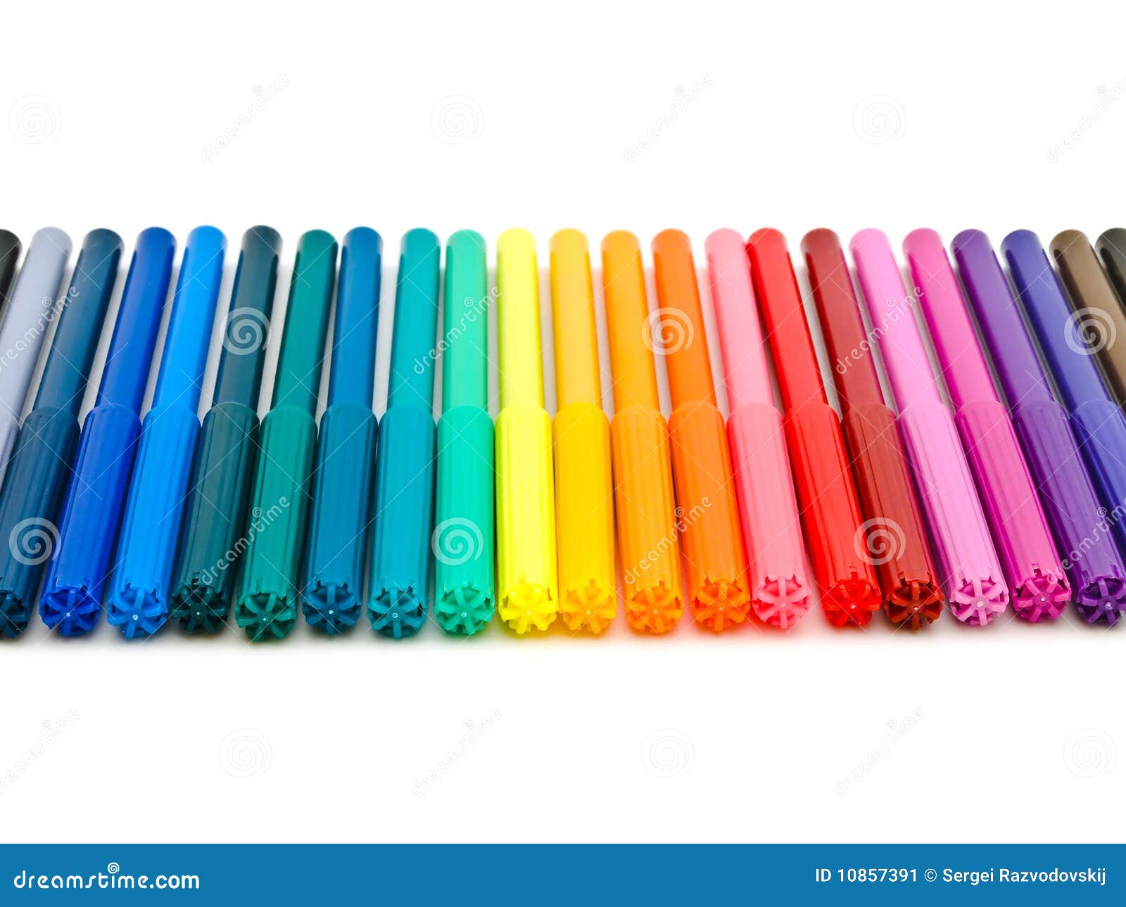 Crayons lecteurs de feutre image stock. Image du dessin 10857391