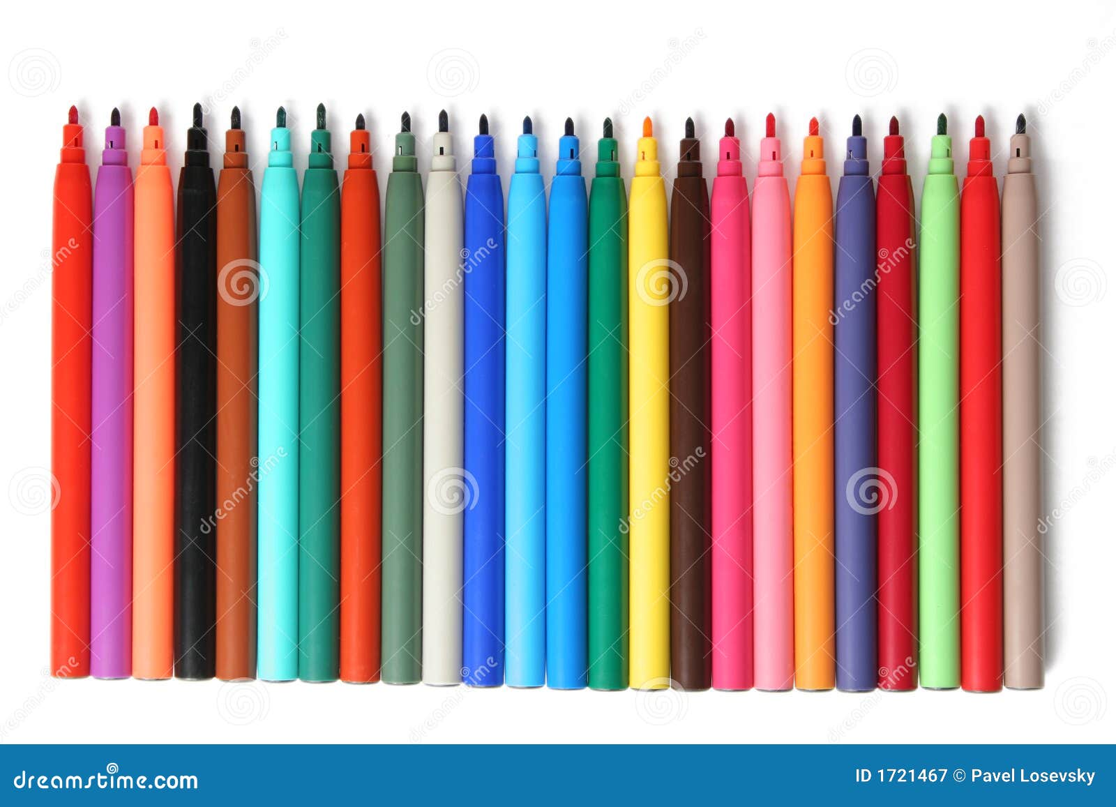 Crayons lecteurs de feutre image stock. Image du matériel 1721467