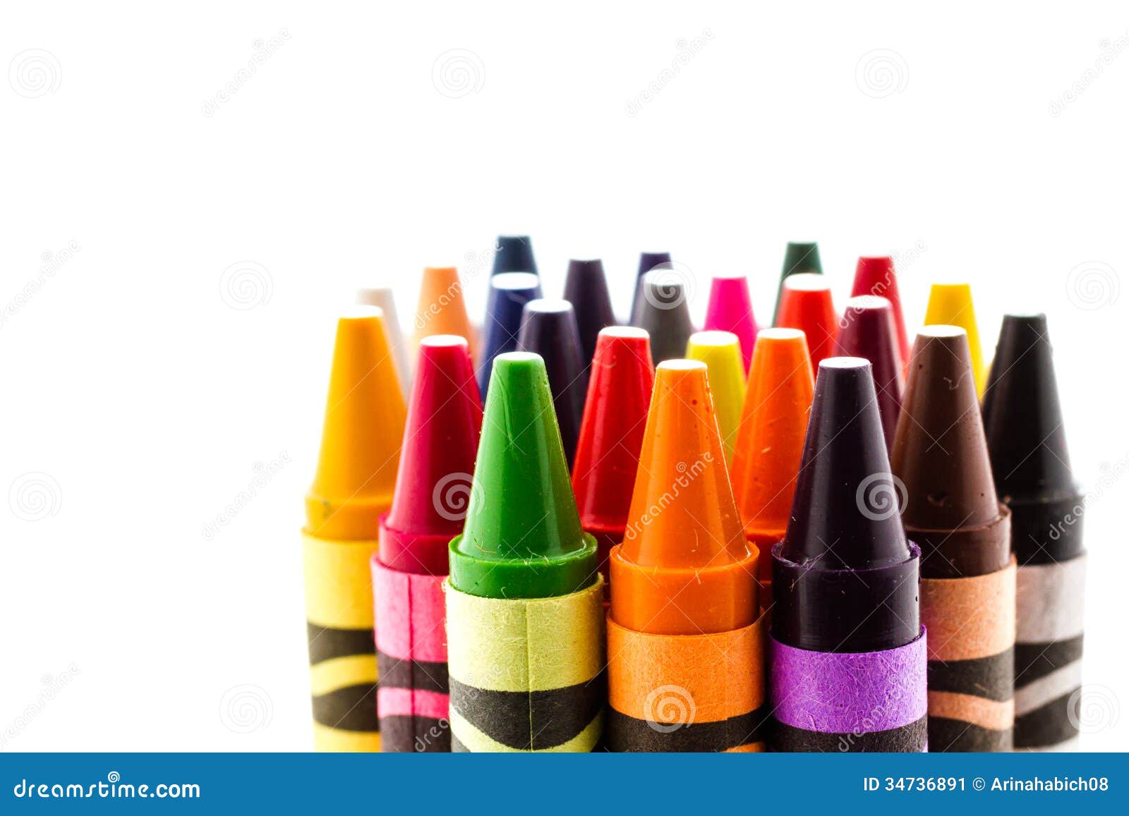 Grease Pencils Color Pencils Isolated Vector Stock Vector (Royalty