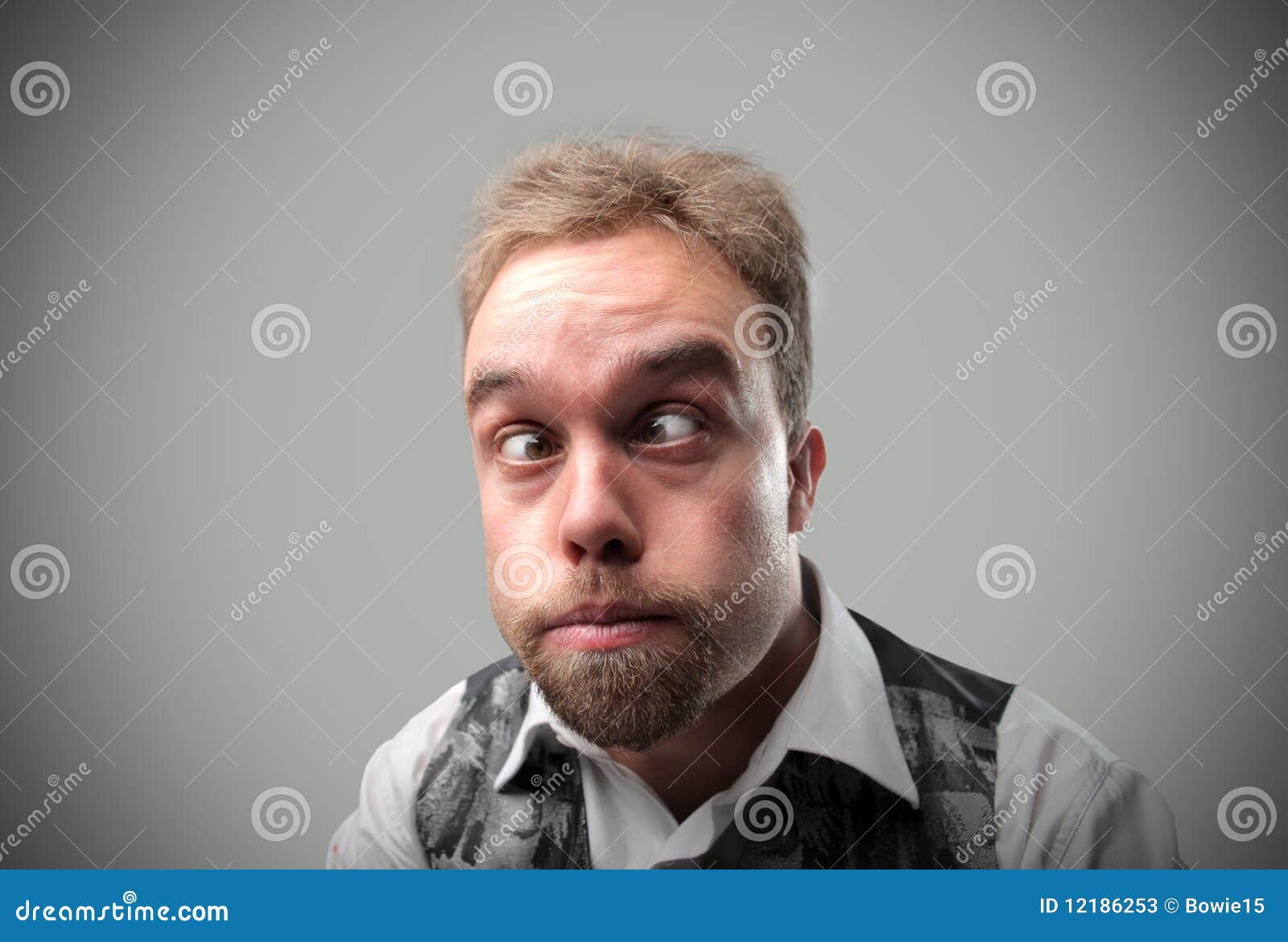 Crazy stock image. Image of beard, portrait, strabismus 12186253