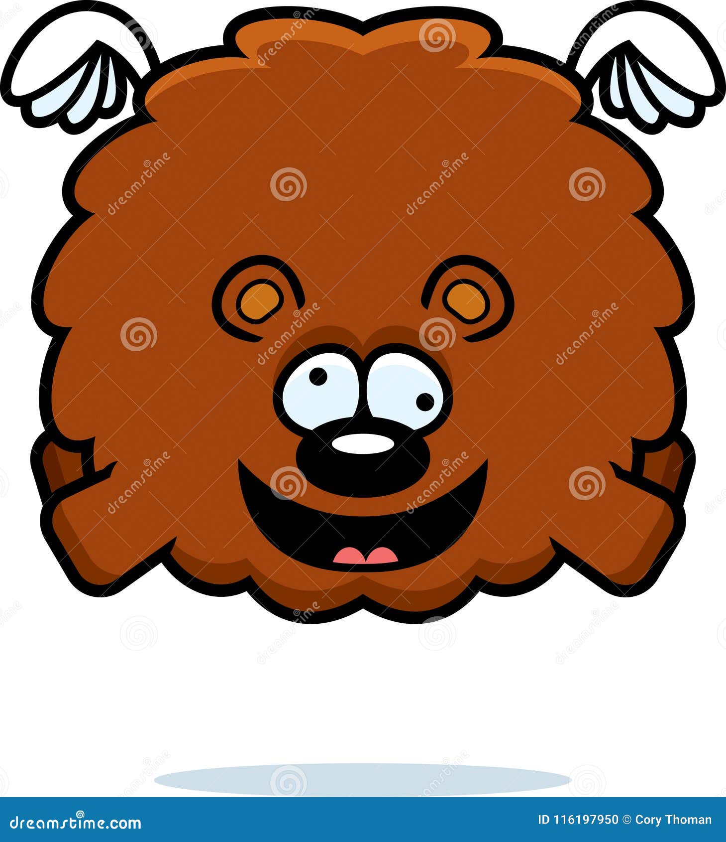Crazy Cartoon Bear stock vector. Illustration of happy - 116197950
