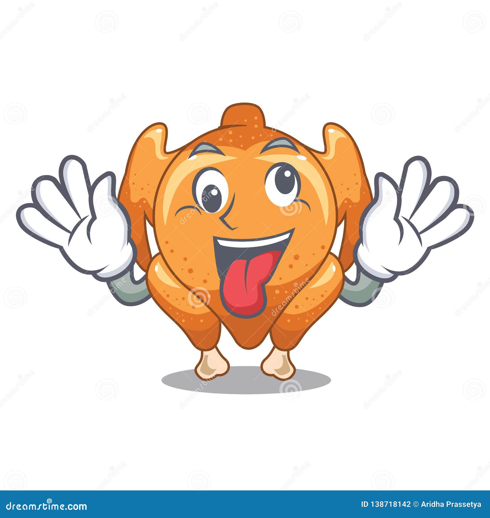 Crazy Cartoon Roast Chicken Ready To Eat Stock Vector - Illustration of  holiday, garnished: 138718142