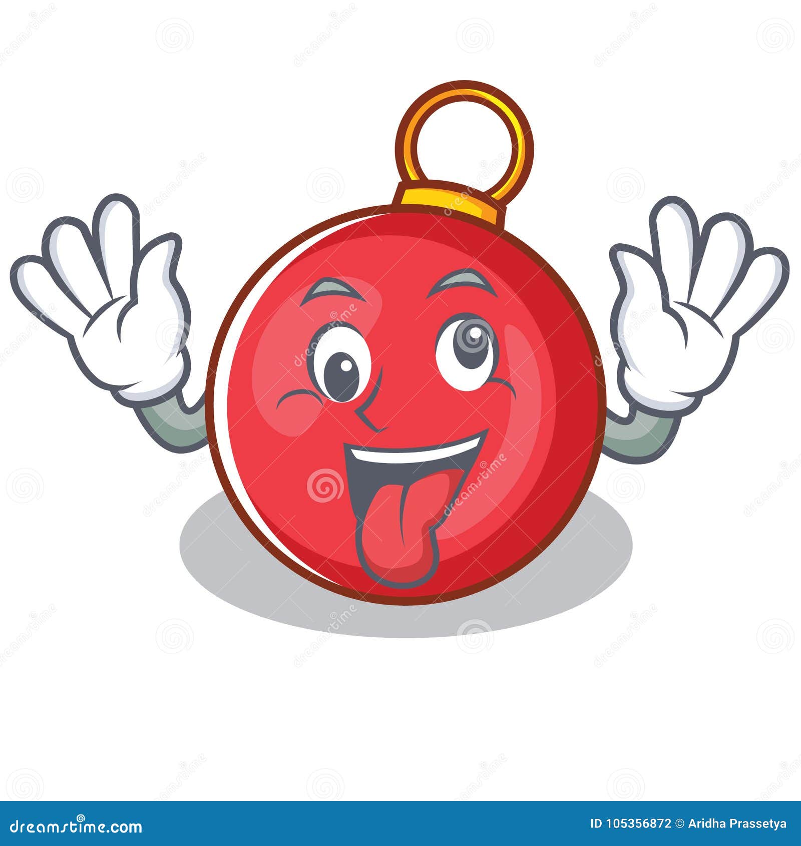 Crazy Christmas Ball Character Cartoon Stock Vector Illustration of