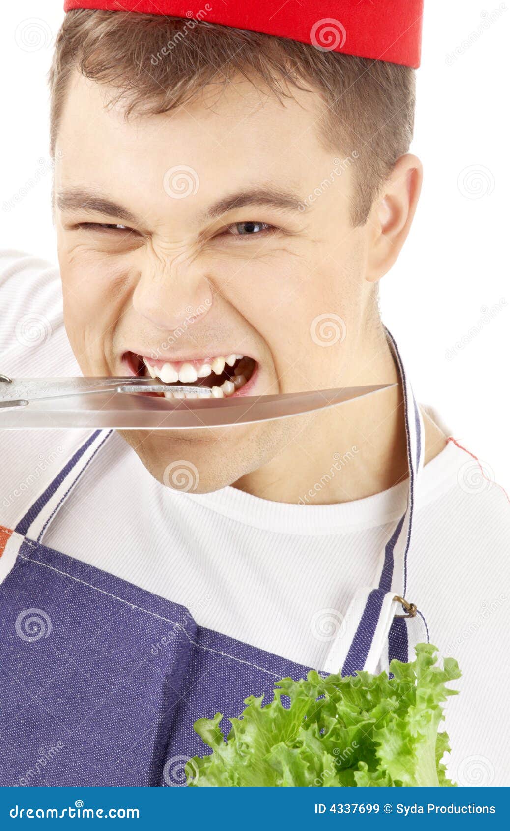 Crazy cook stock image. Image of caucasian, cuisine, cheerful 4337699