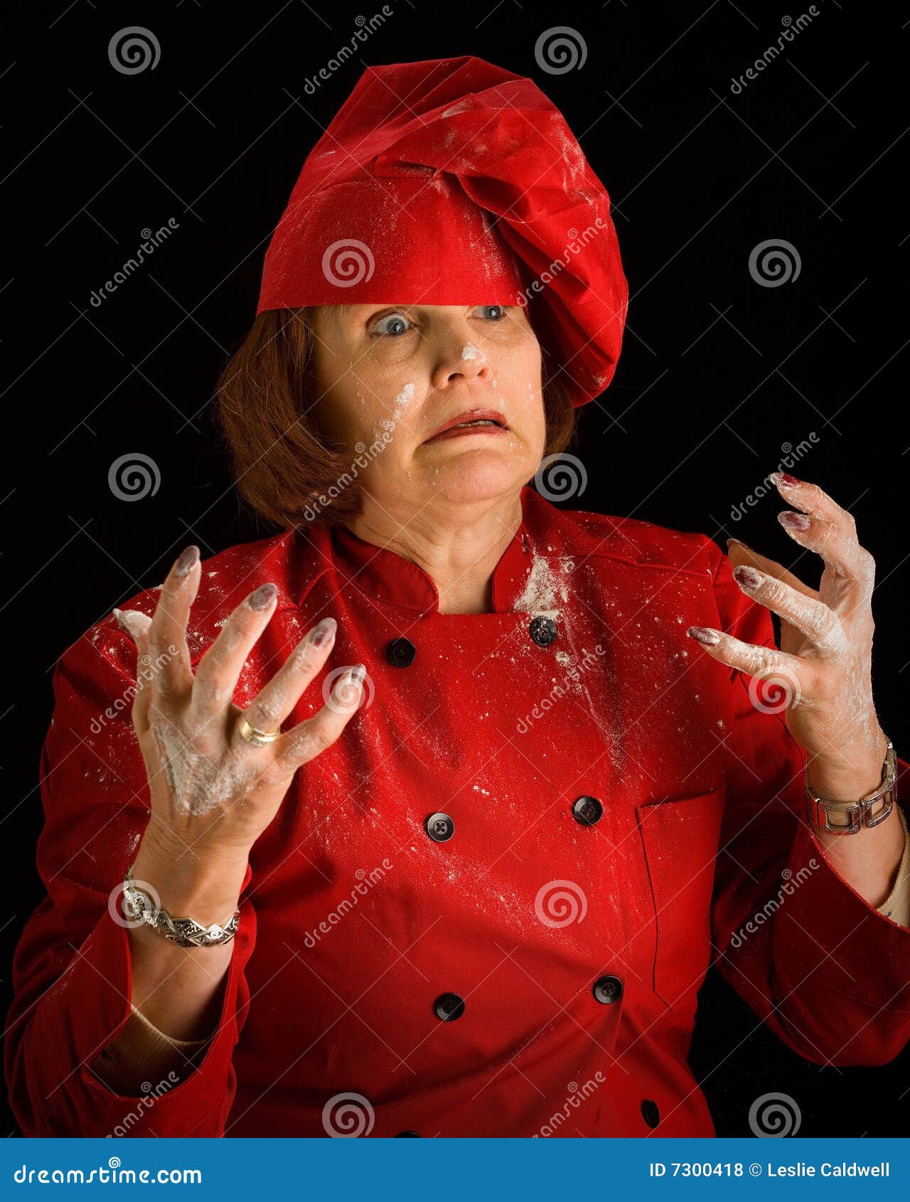 Crazy cook stock photo. Image of woman, studio, expression 7300418