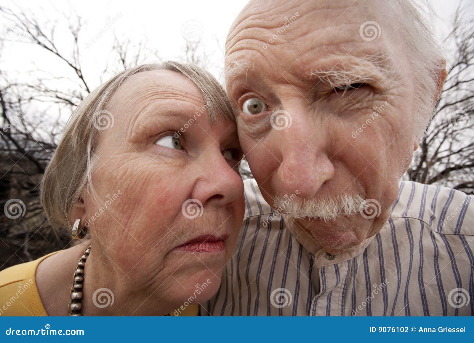 Crazy Couple stock photo. Image of lady, mustache, gray 9076102