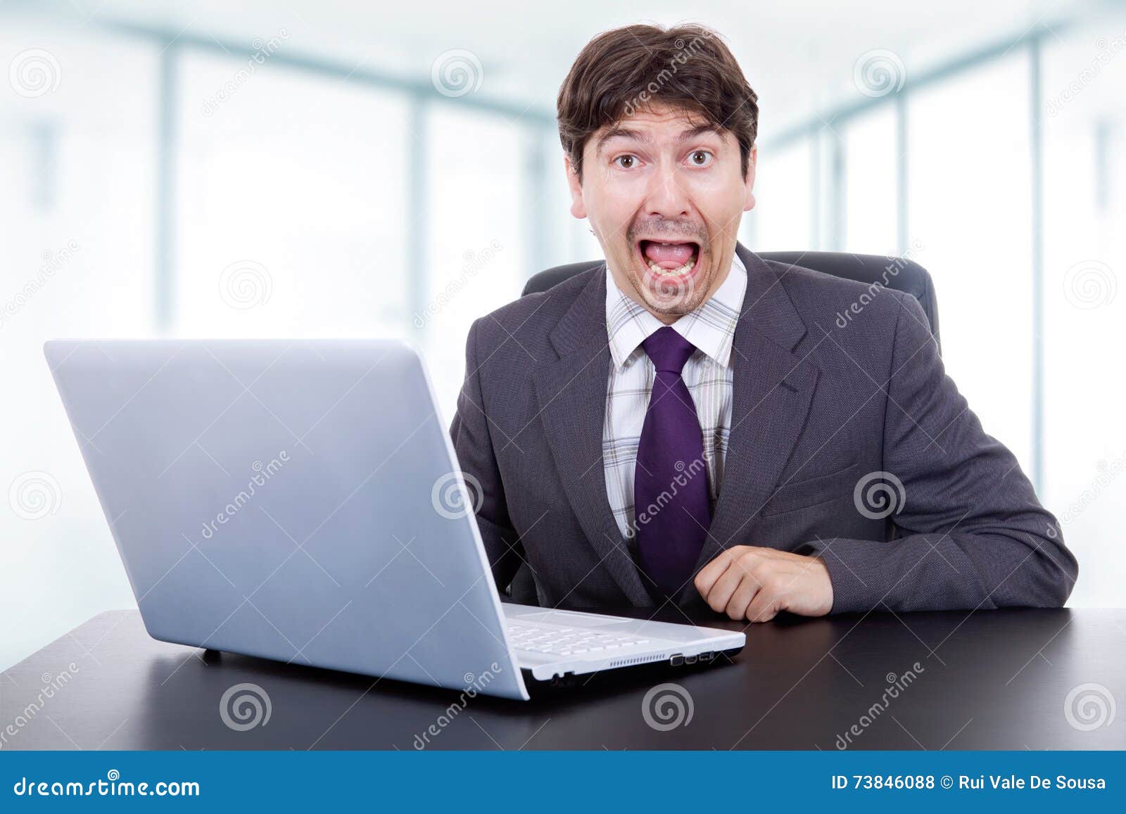 Crazy stock photo. Image of working, unsatisfied, stupid 73846088
