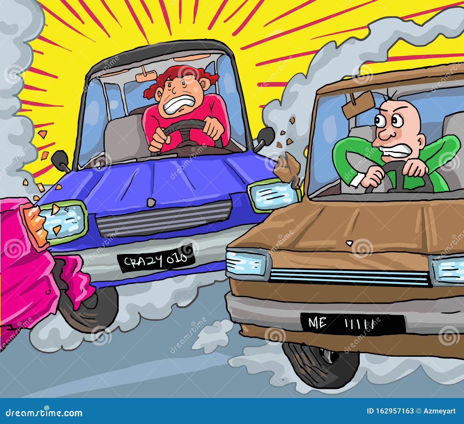 Cars Cartoon Crazy Stock Illustrations – 29 Cars Cartoon Crazy Stock  Illustrations, Vectors & Clipart - Dreamstime