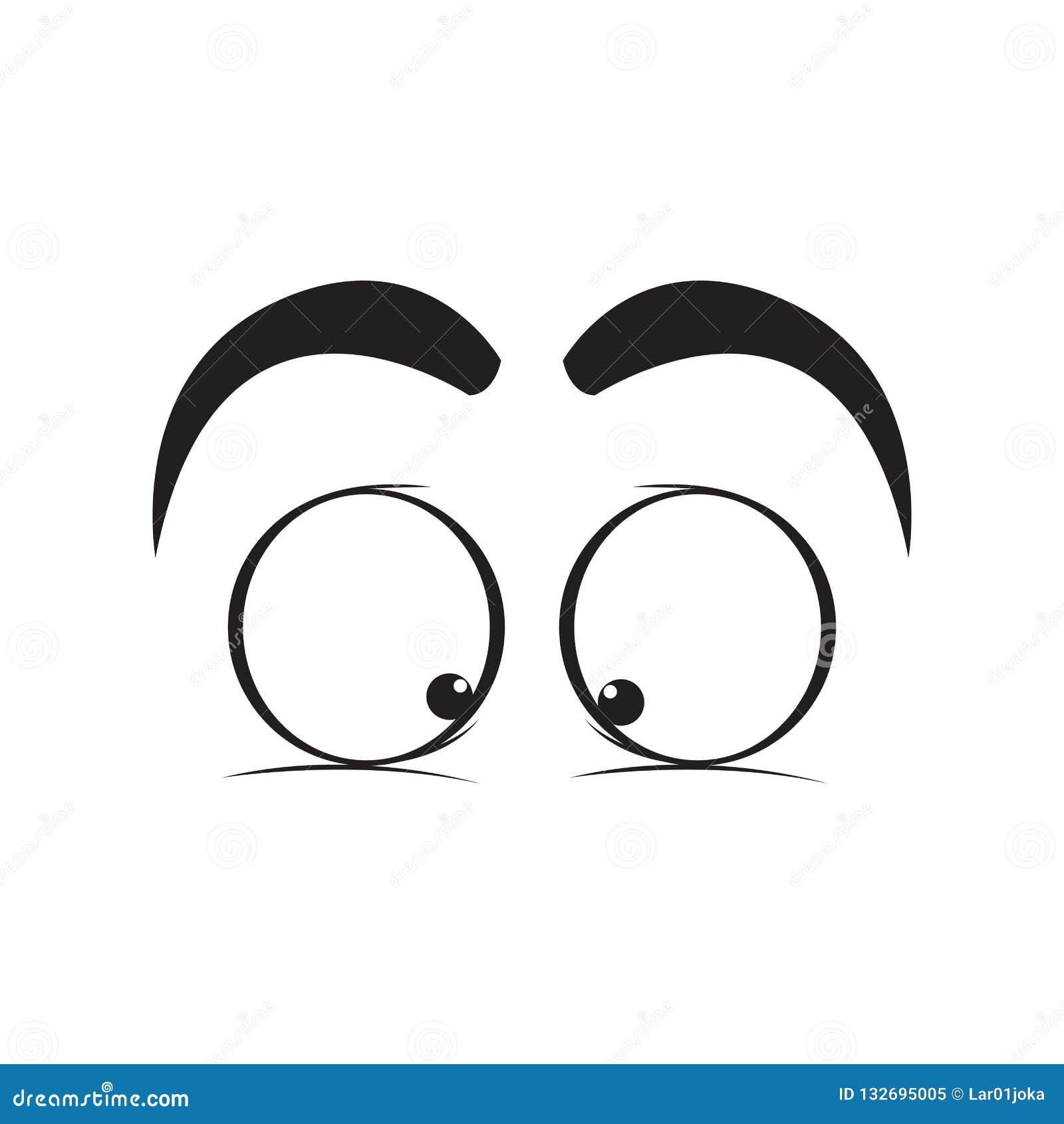 Crazy eyes cartoon stock vector. Illustration of emotion 132695005