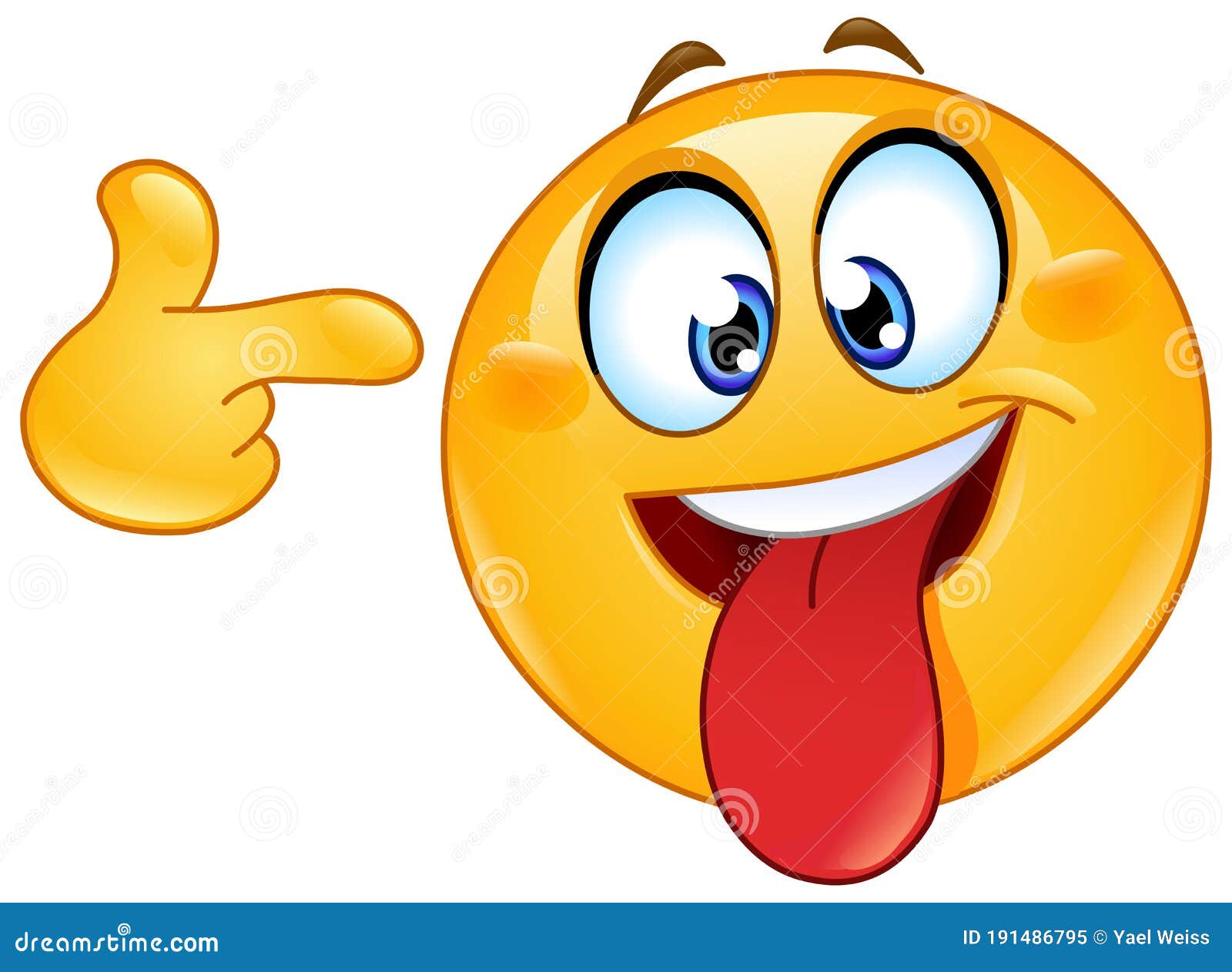 Crazy emoji character Royalty Free Vector Image