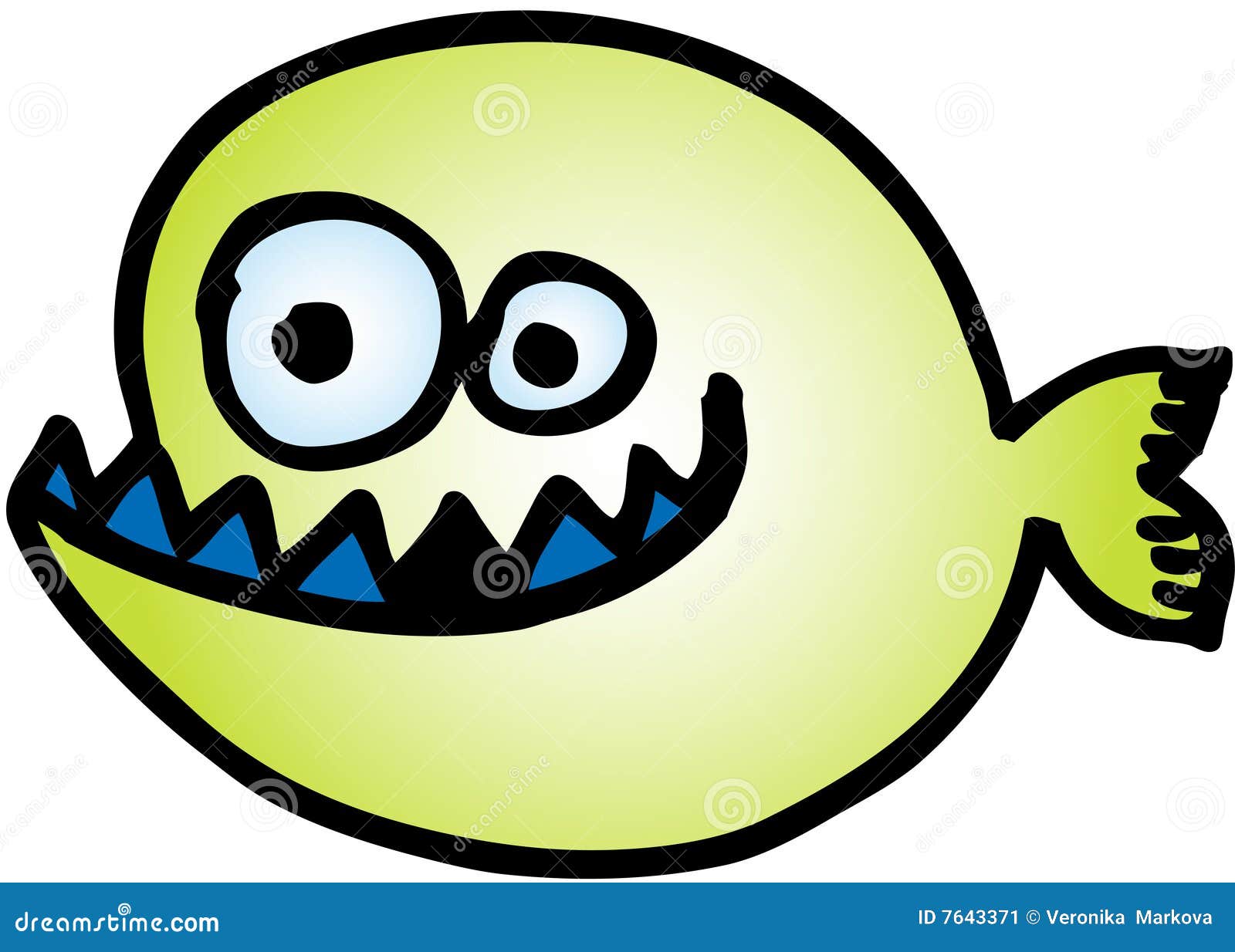 Crazy Fish Vector Illustration | CartoonDealer.com #7643434