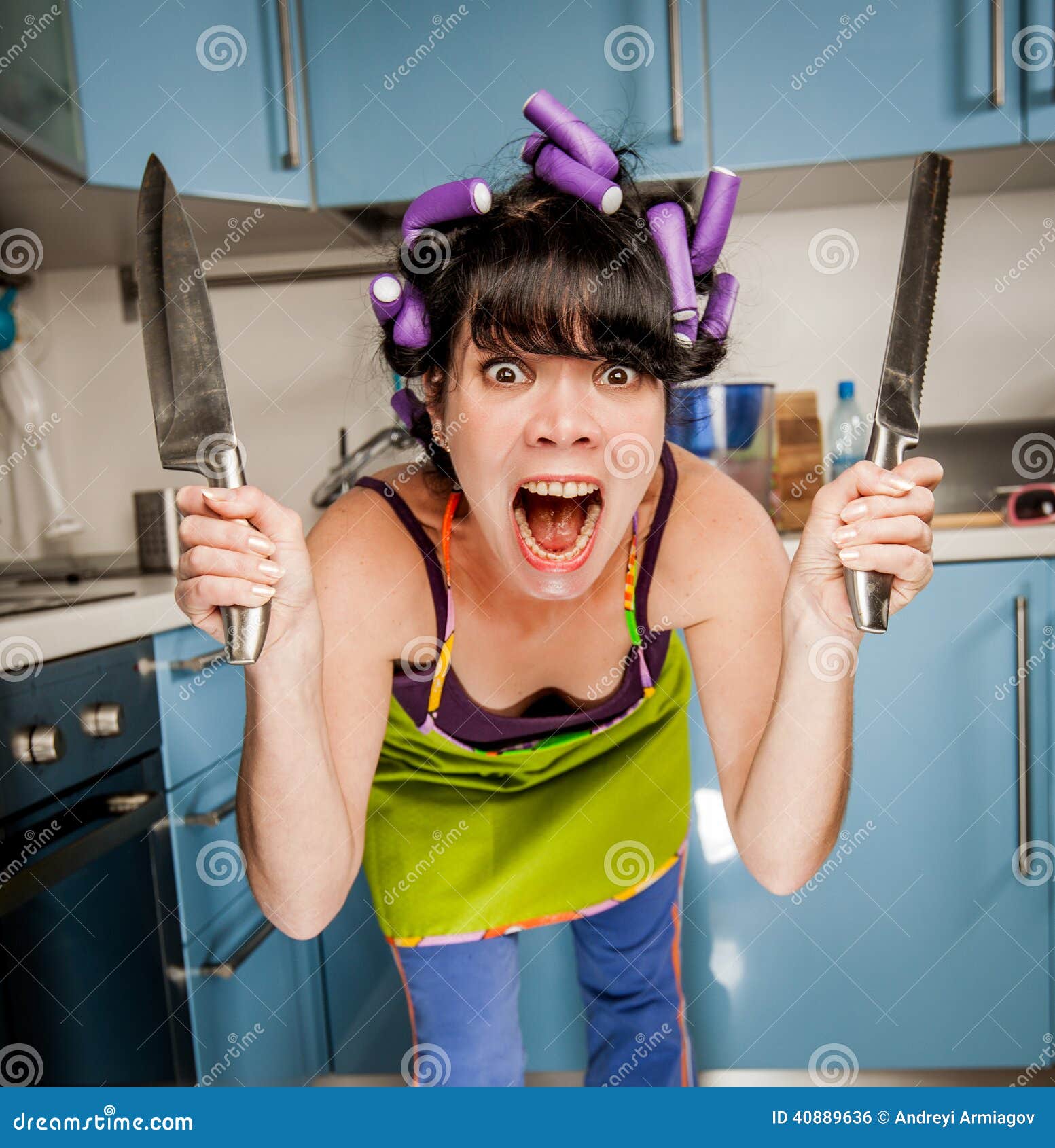 Crazy funny housewife stock photo. Image of women, dirty 40889636