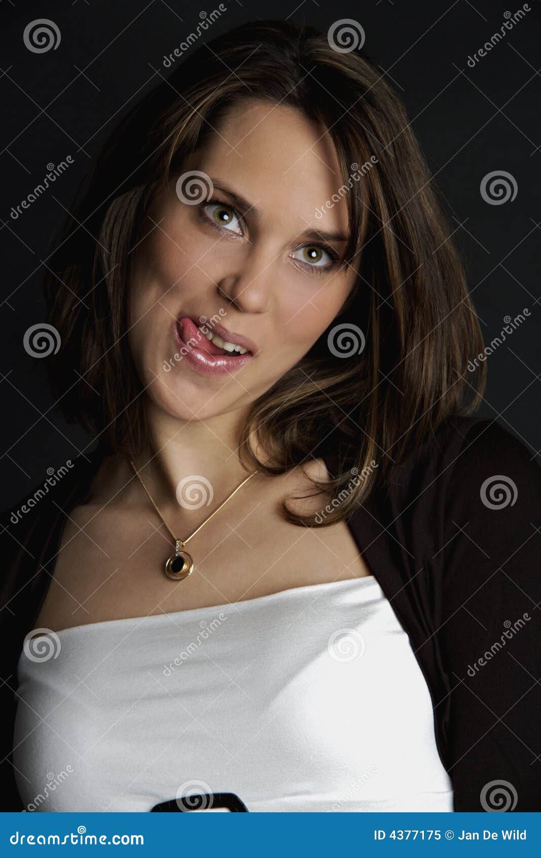 Crazy girl stock image. Image of skin, caucasian, isolated 4377175