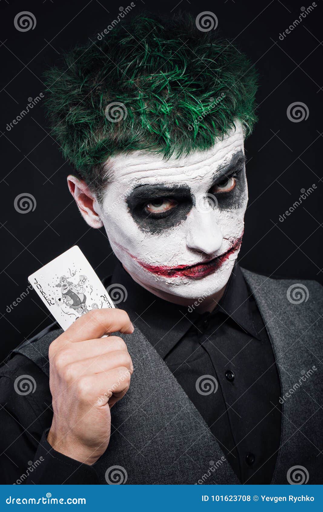 Crazy Joker Face. Halloween Stock Photo - Image of happy, holiday ...