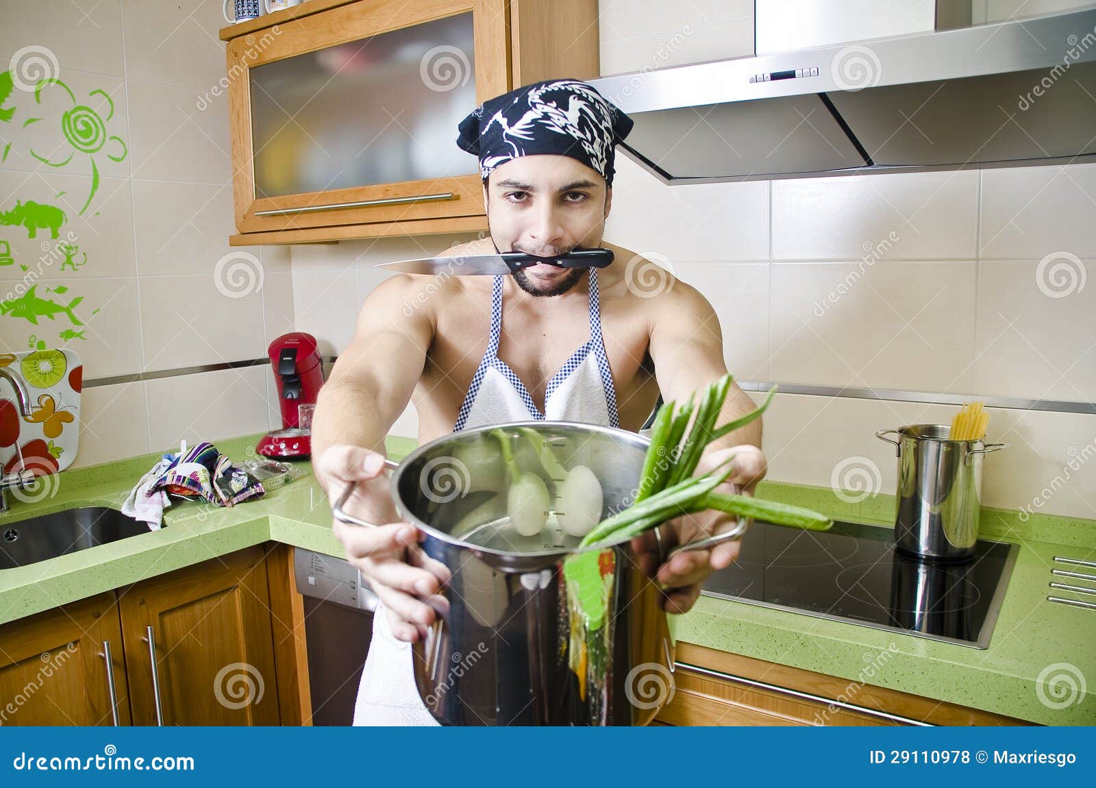 Crazy In The Kitchen Stock Photo Image Of Meal Attractive 29110978