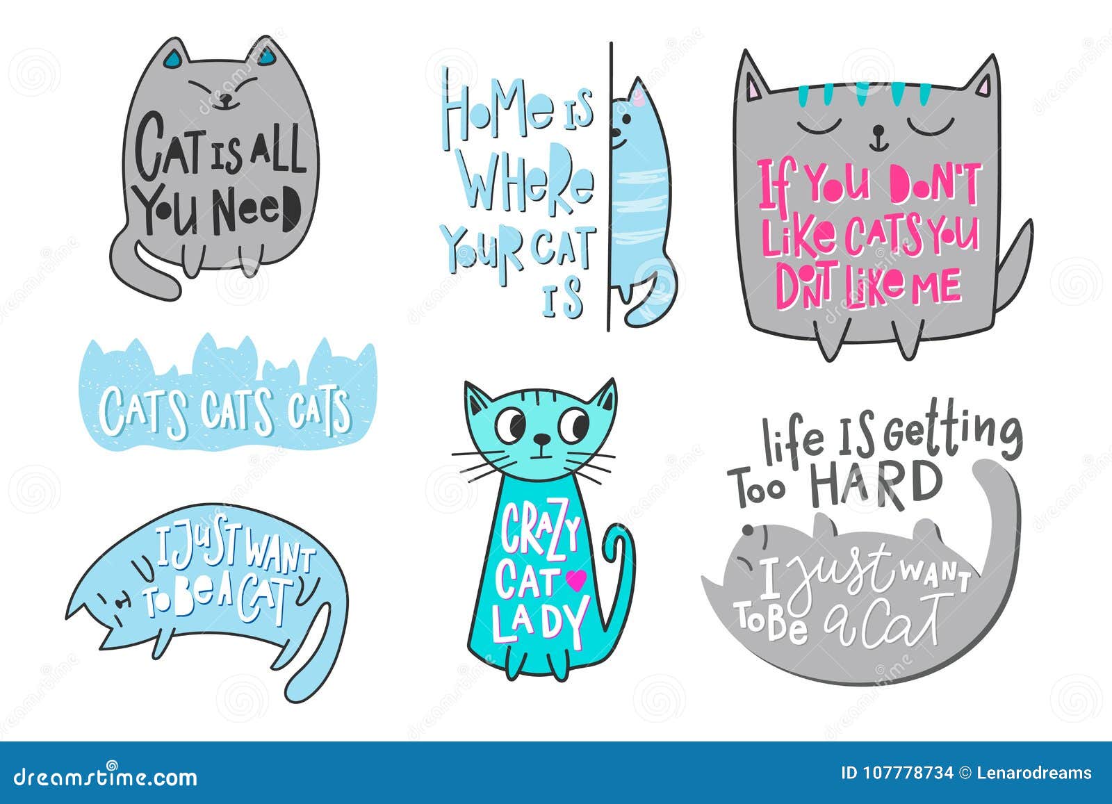 Crazy Cat Lady Stock Illustrations – 345 Crazy Cat Lady Stock  Illustrations, Vectors & Clipart - Dreamstime