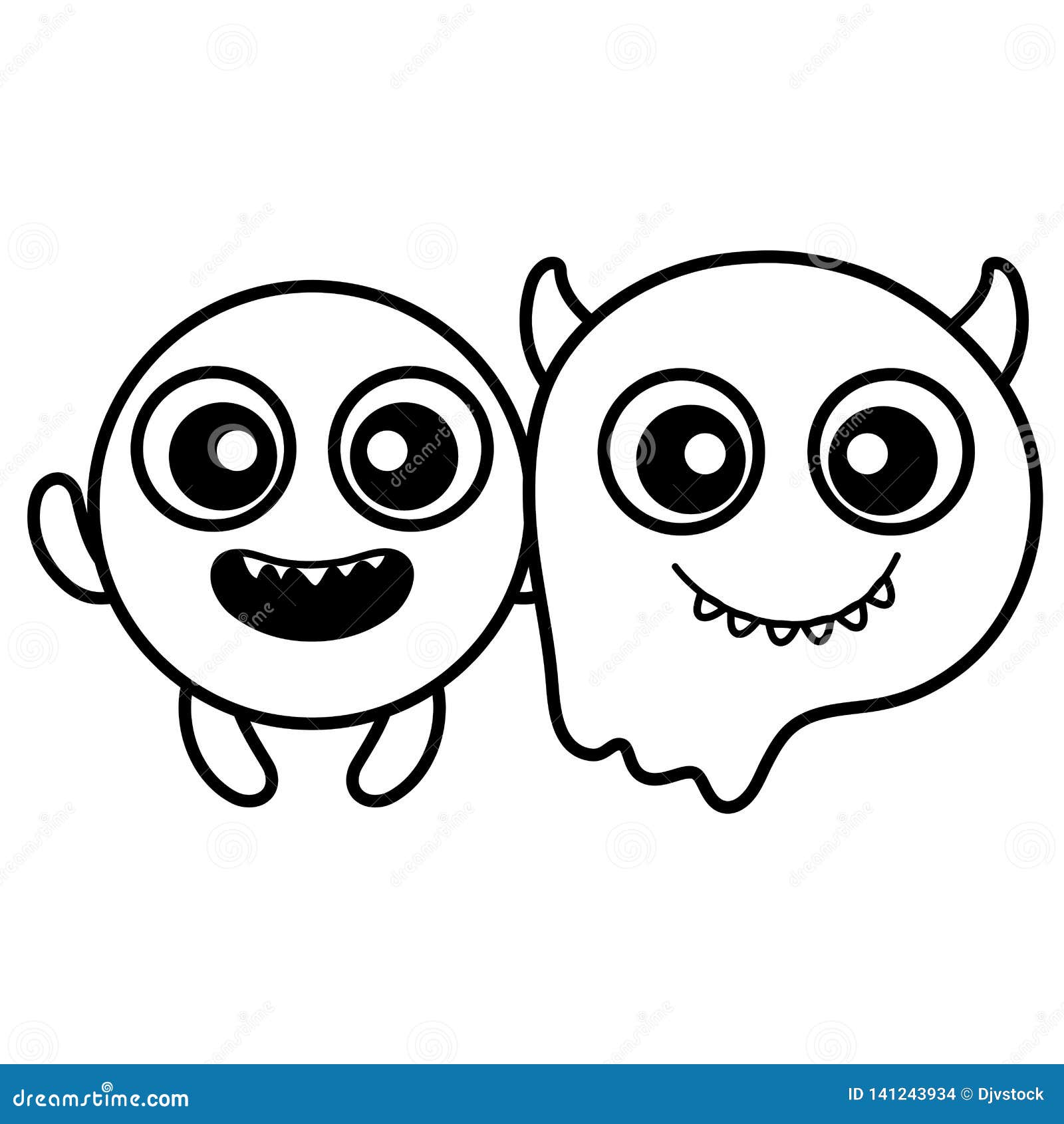 Crazy Monsters Couple Comic Characters Stock Vector - Illustration of happy, demons: 141243934 Crazy Monsters Couple Comic Characters Stock Vector - Illustration of happy, demons: 141243934