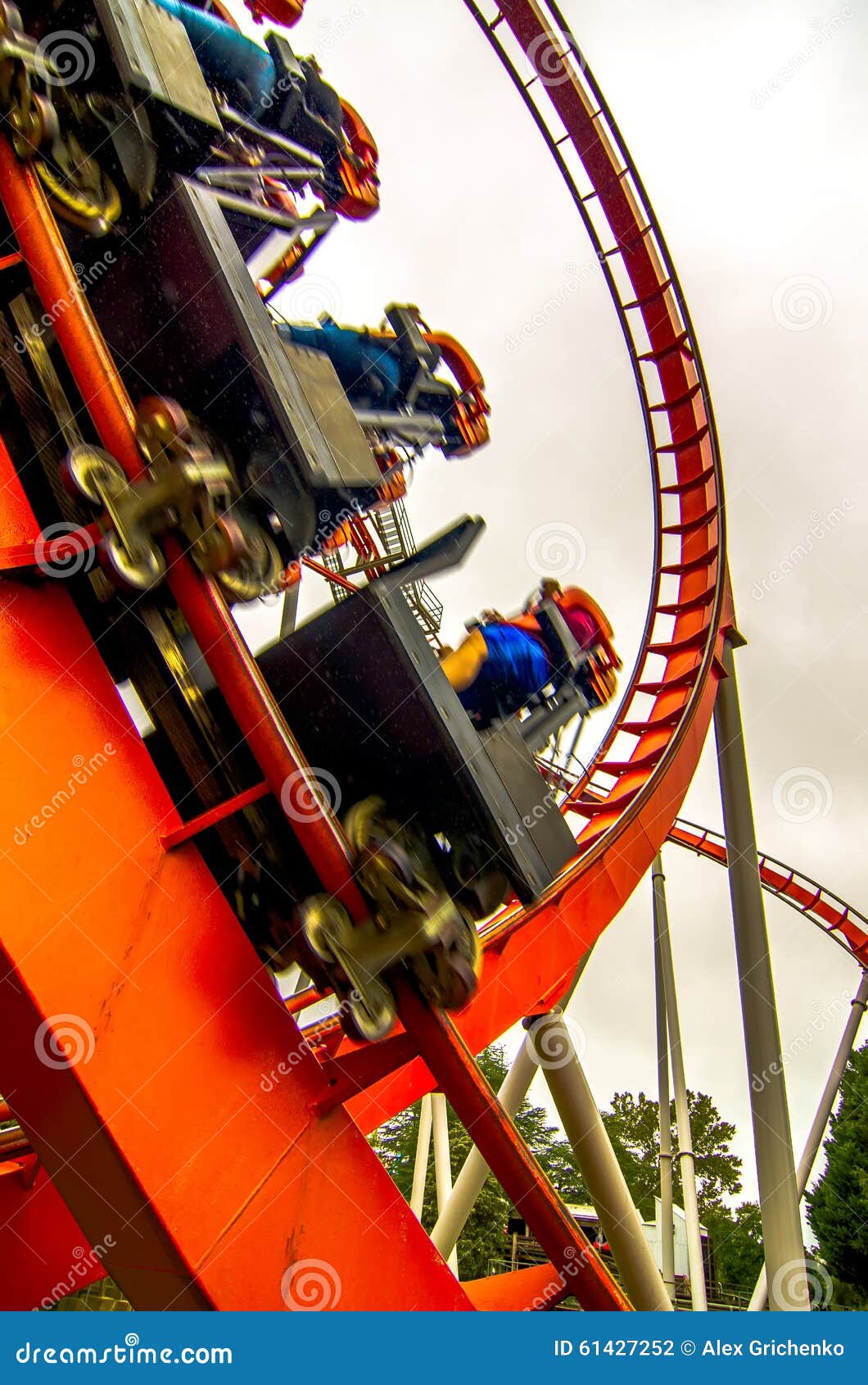 Crazy Rollercoaster Rides at Amusement Park Stock Photo Image of