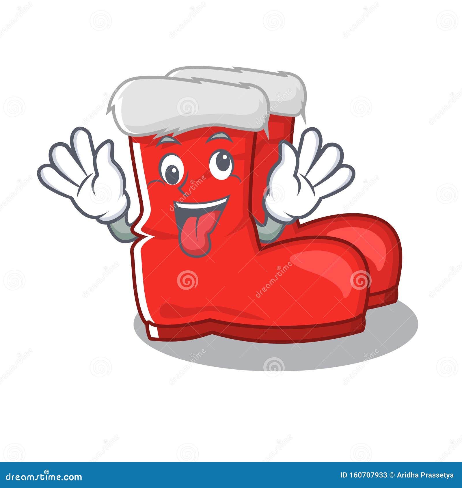 Crazy Santa Boots with the Cartoon Shape Stock Vector Illustration of