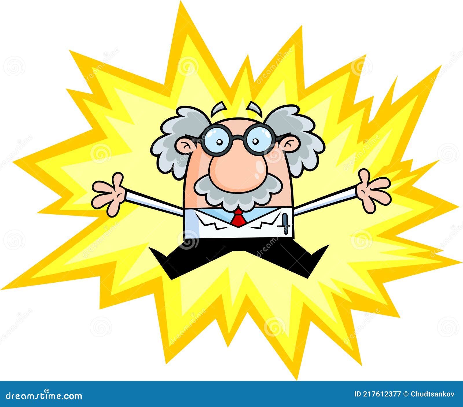 Crazy Science Professor Cartoon Character in Electric Shock Stock Vector -  Illustration of person, line: 217612377