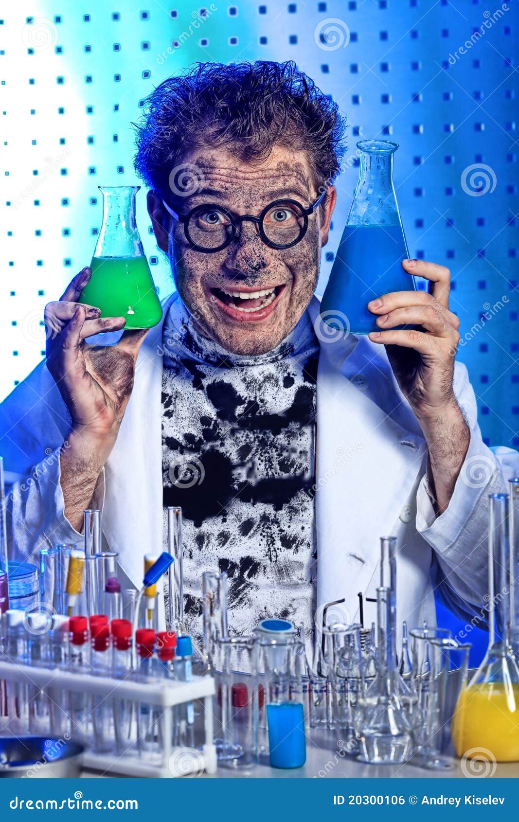 Crazy scientist stock photo. Image of college, chemist - 20300106