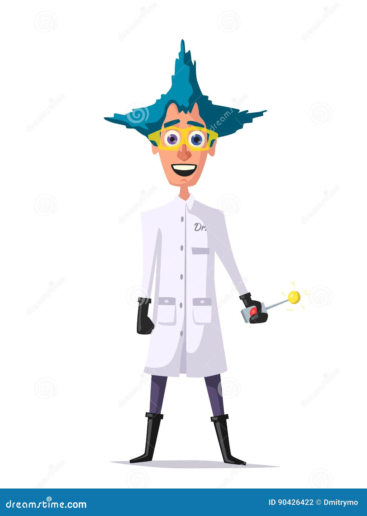 Mad Scientist Scientific Cartoon Characters