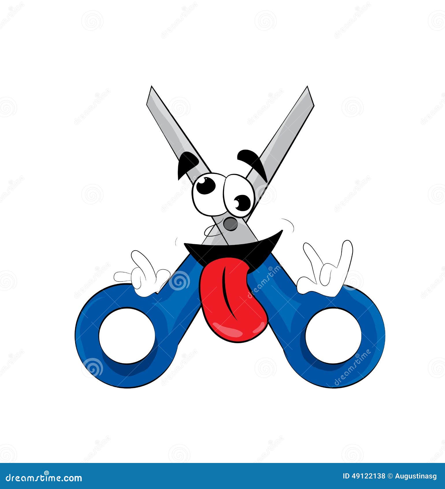 Crazy scissors cartoon stock illustration. Illustration of laugh - 49122138