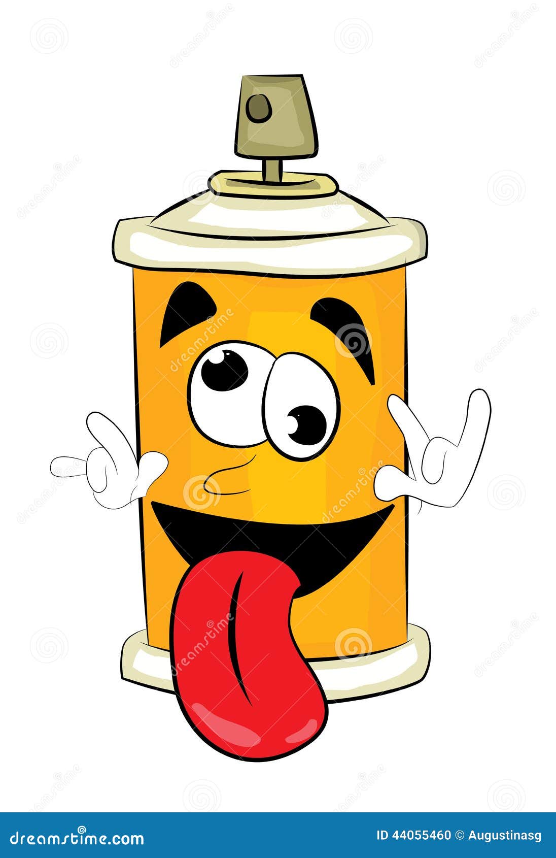 Crazy spray can cartoon stock illustration. Illustration of character 44055460