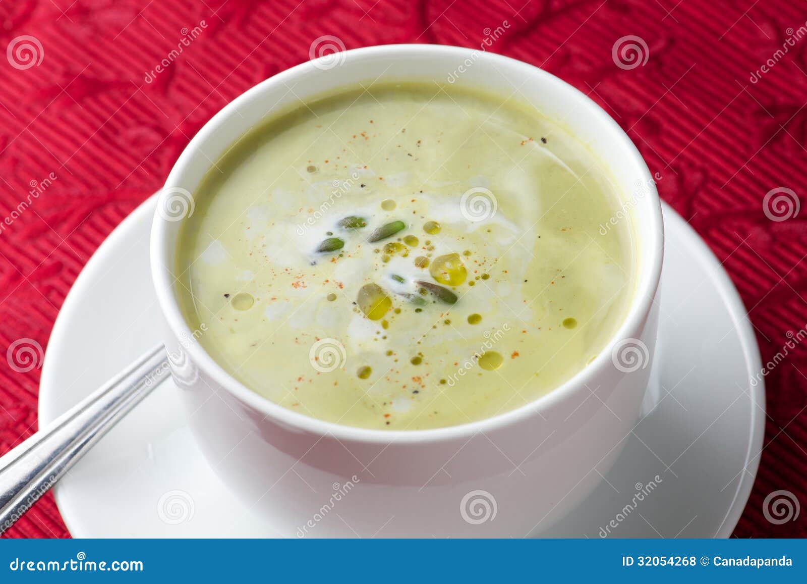 Cream of asparagus soup stock photo. Image of homemade 32054268