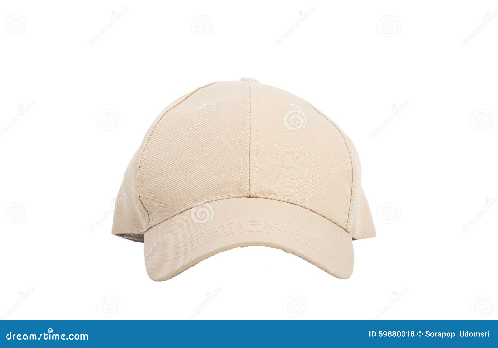 Cream Baseball Hat Isolated Stock Photo Image of clothing, helmet