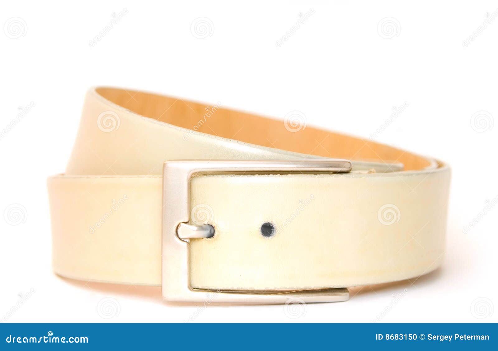 Cream belt stock photo. Image of female, hole, metal, garment 8683150