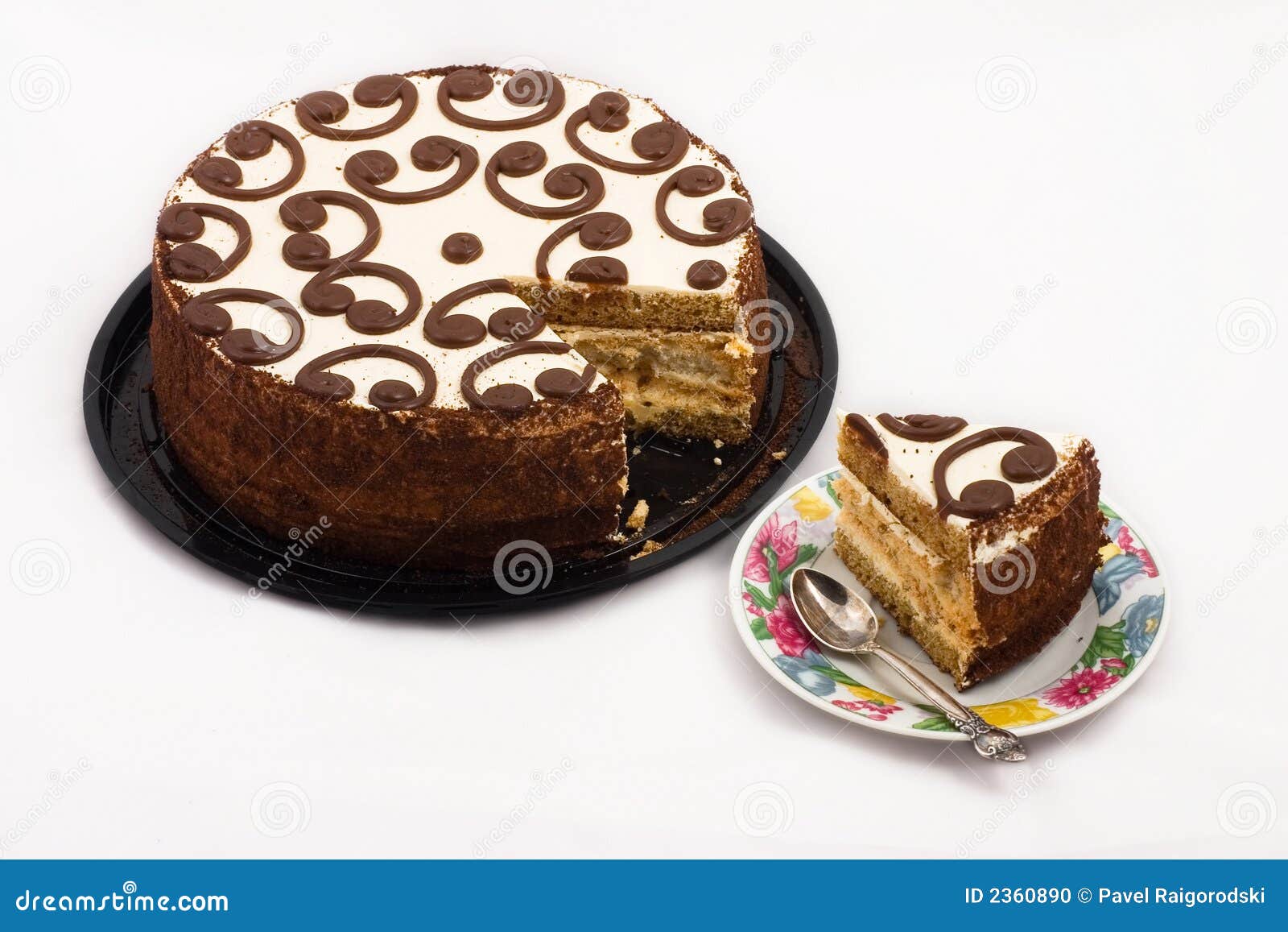 Cream cake stock photo. Image of cake, ornate, icing, pastry 2360890