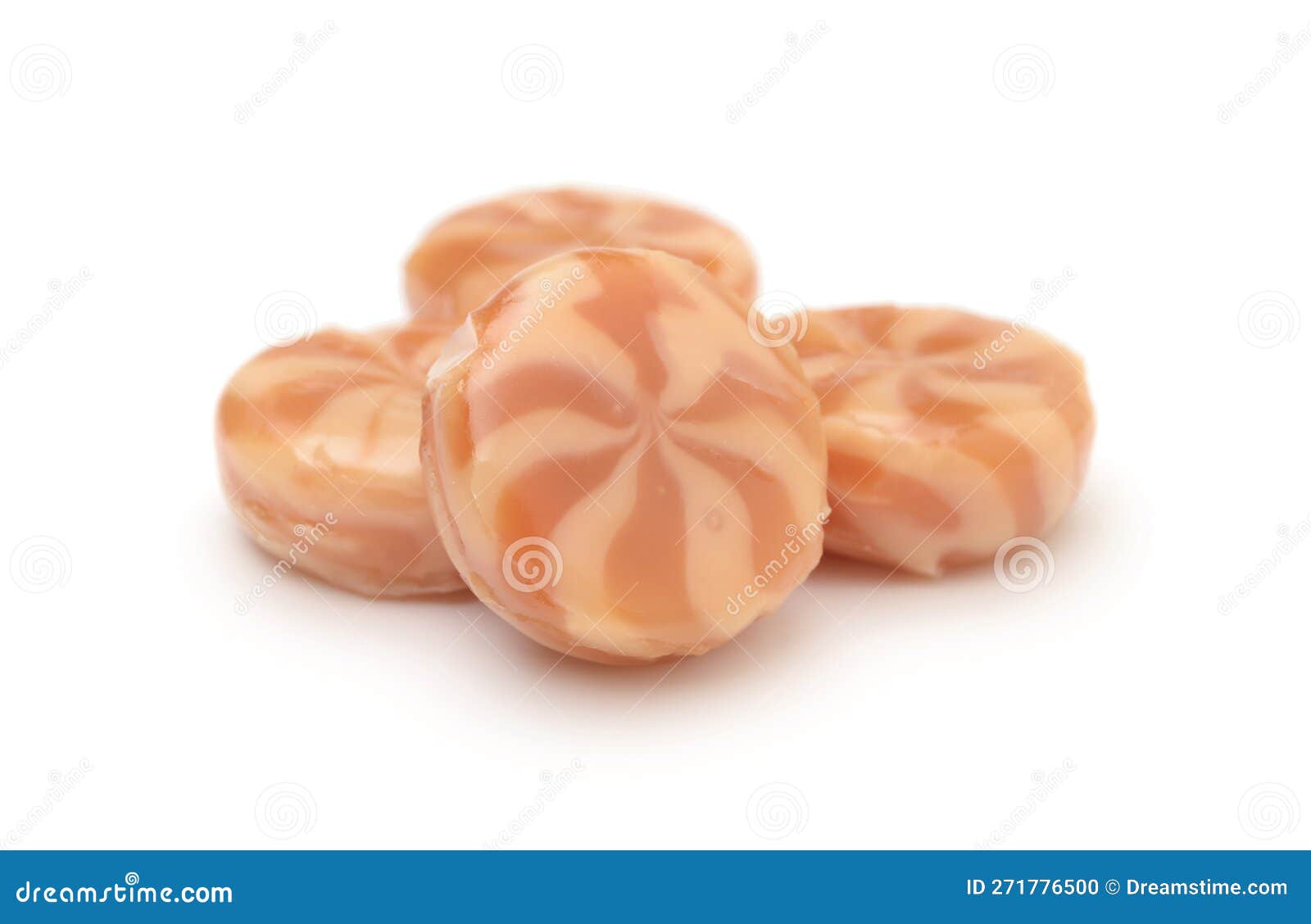 Cream Candies Isolated on White Stock Photo Image of confection