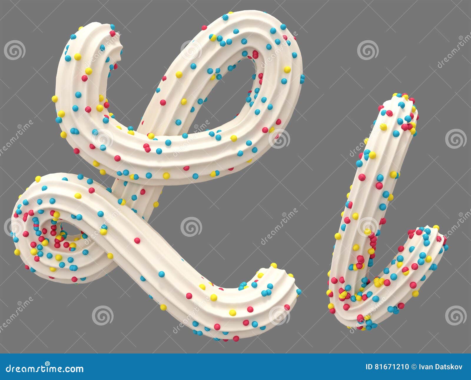 Cream and candy font stock illustration. Illustration of colored 81671210