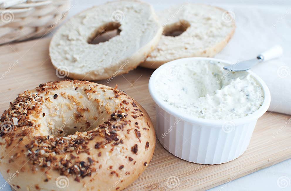 Cream Cheese Spread for Bagels Stock Image Image of bagel, organic