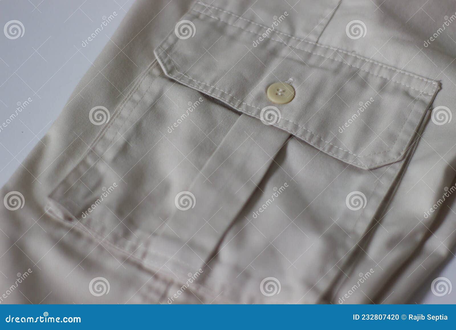 Cream Color Cargo Pants Pocket Stock Photo Image of cargo, maroon
