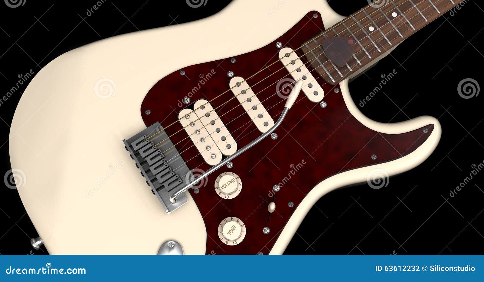 Cream Electric Guitar Closeup Stock Photo Image of fender, electric
