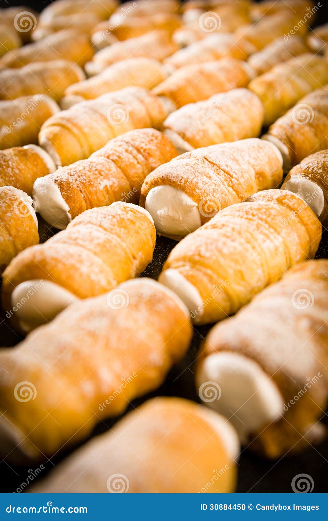 Cream horn pastries stock photo. Image of filled, vertical 30884450