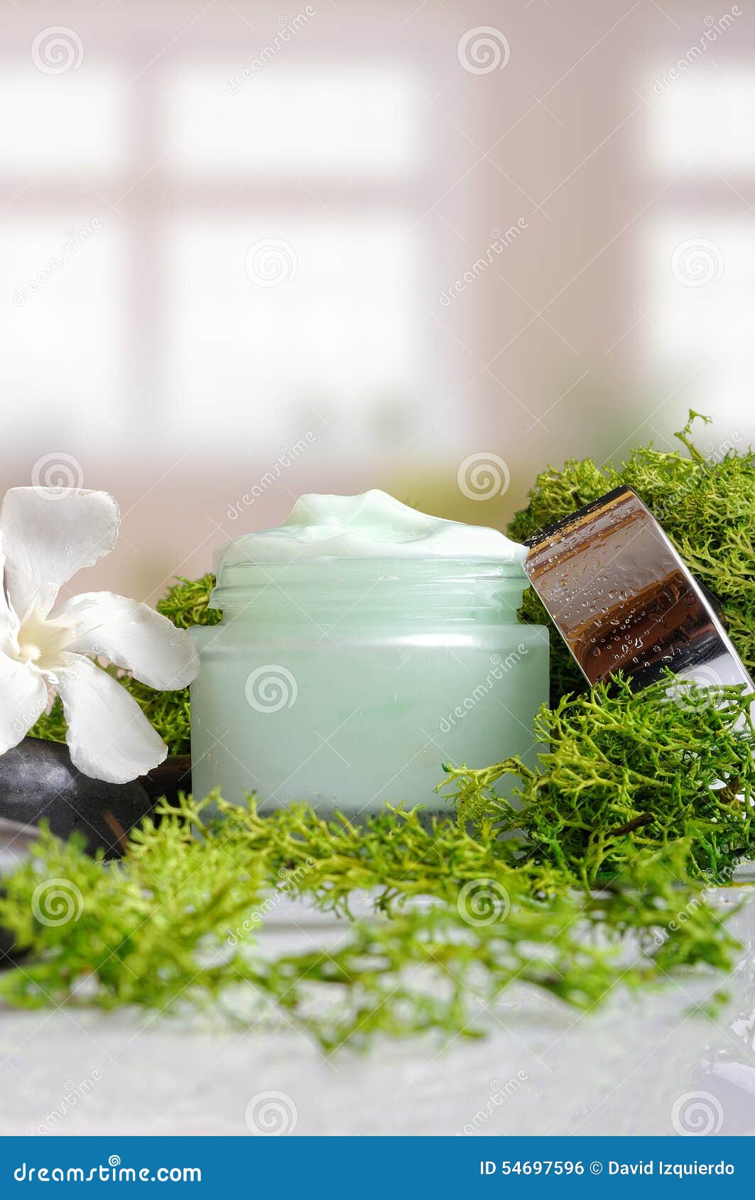 Cream Jar Algae Vertical View Stock Photo - Image of body, cool: 54697596