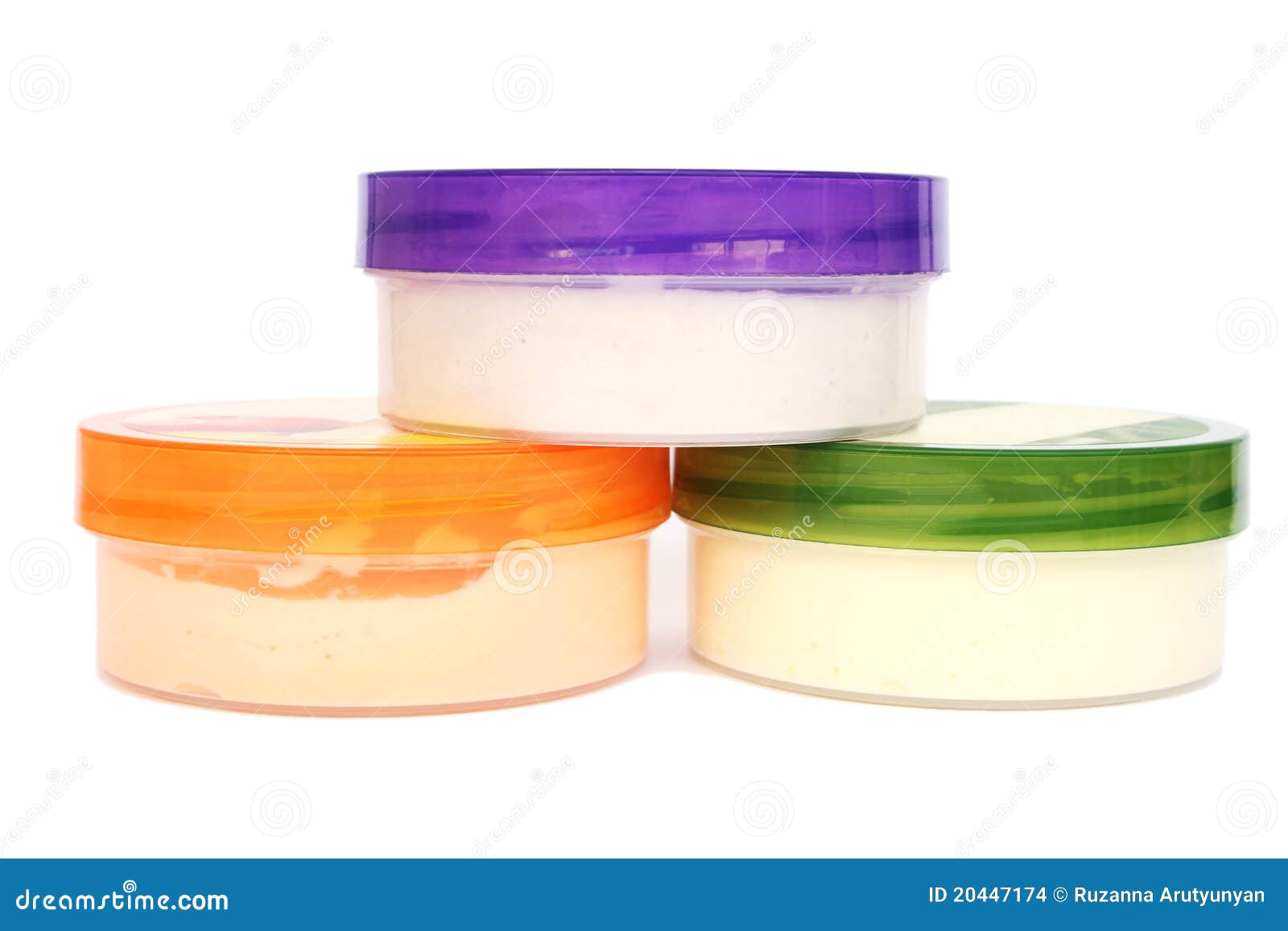 Cream jars stock photo. Image of complete, cosmetic, dermatology 20447174