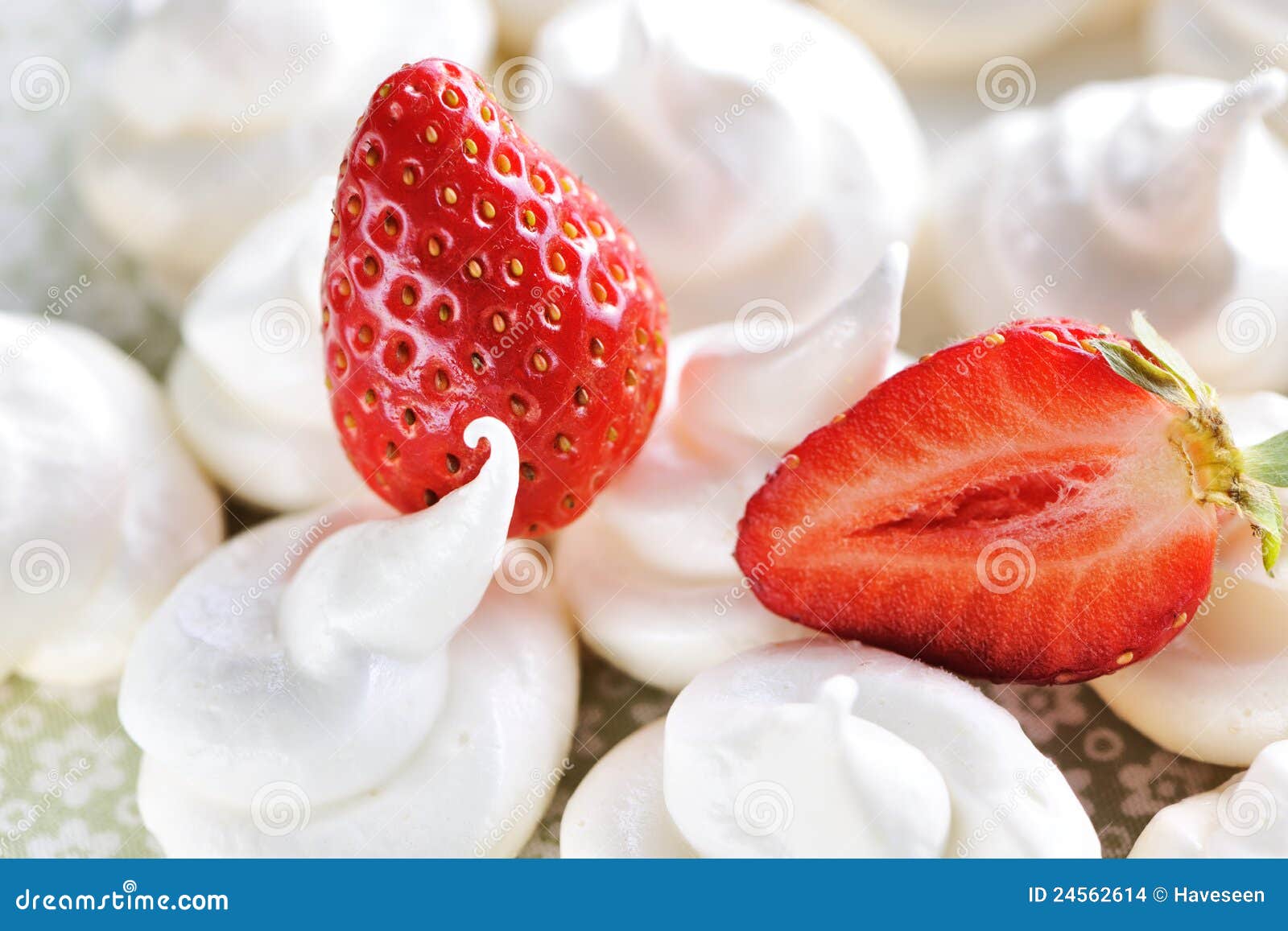 Cream meringues stock photo. Image of baked, cookie, celebration 24562614