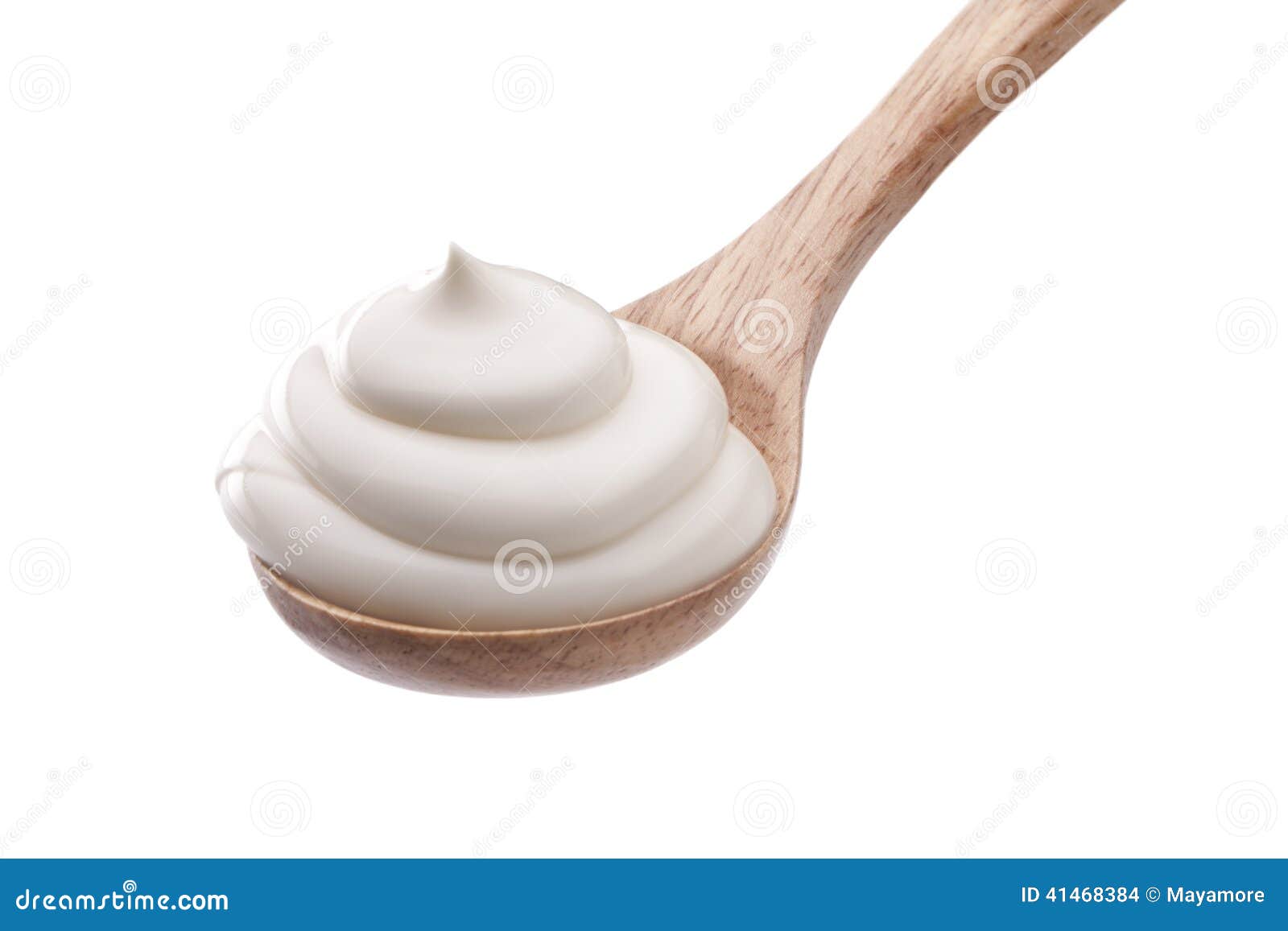 Cream in spoon isolated stock photo. Image of swirl, whipped 41468384