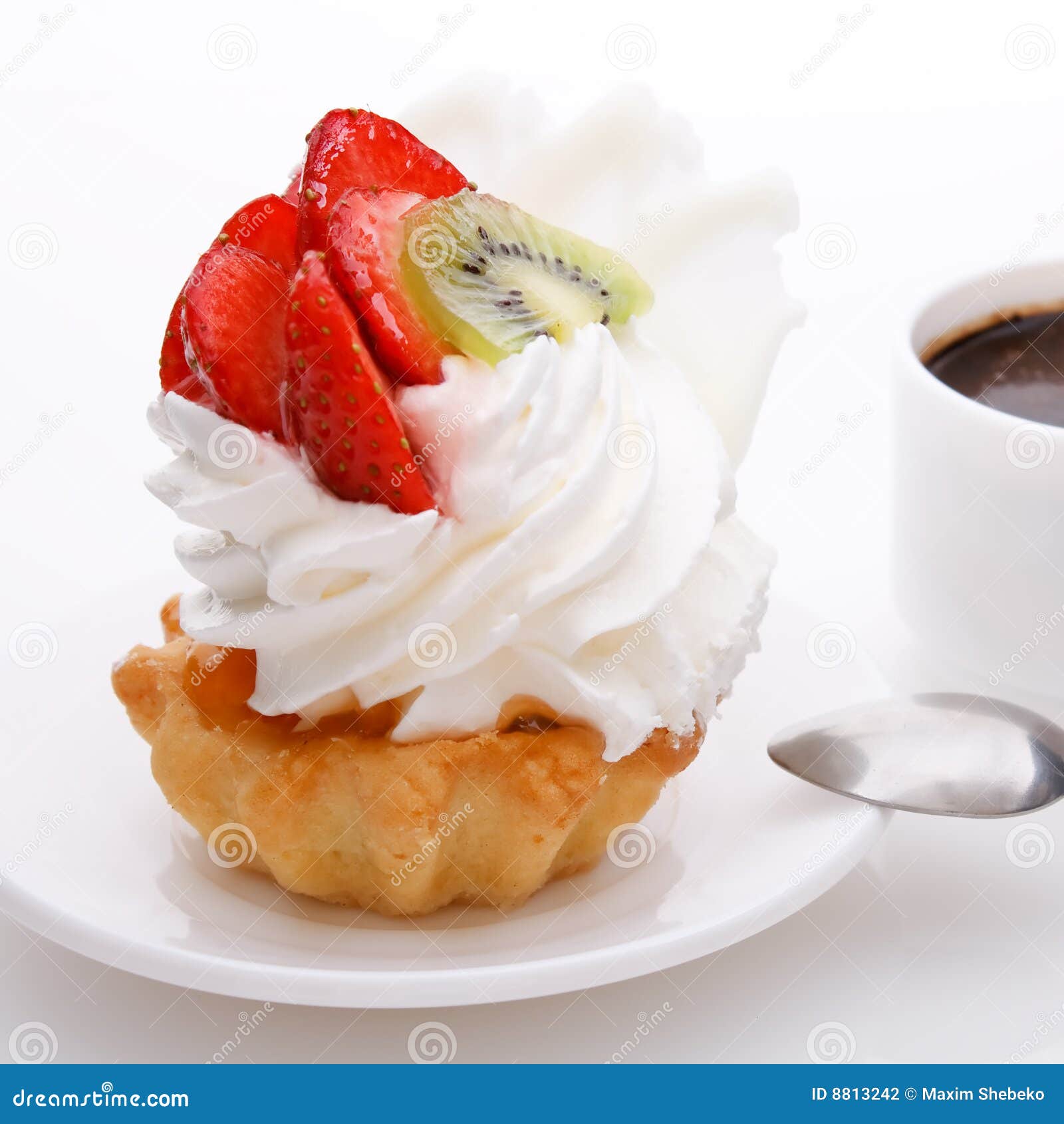 Cream and Strawberries Topping Stock Photo Image of white, topping