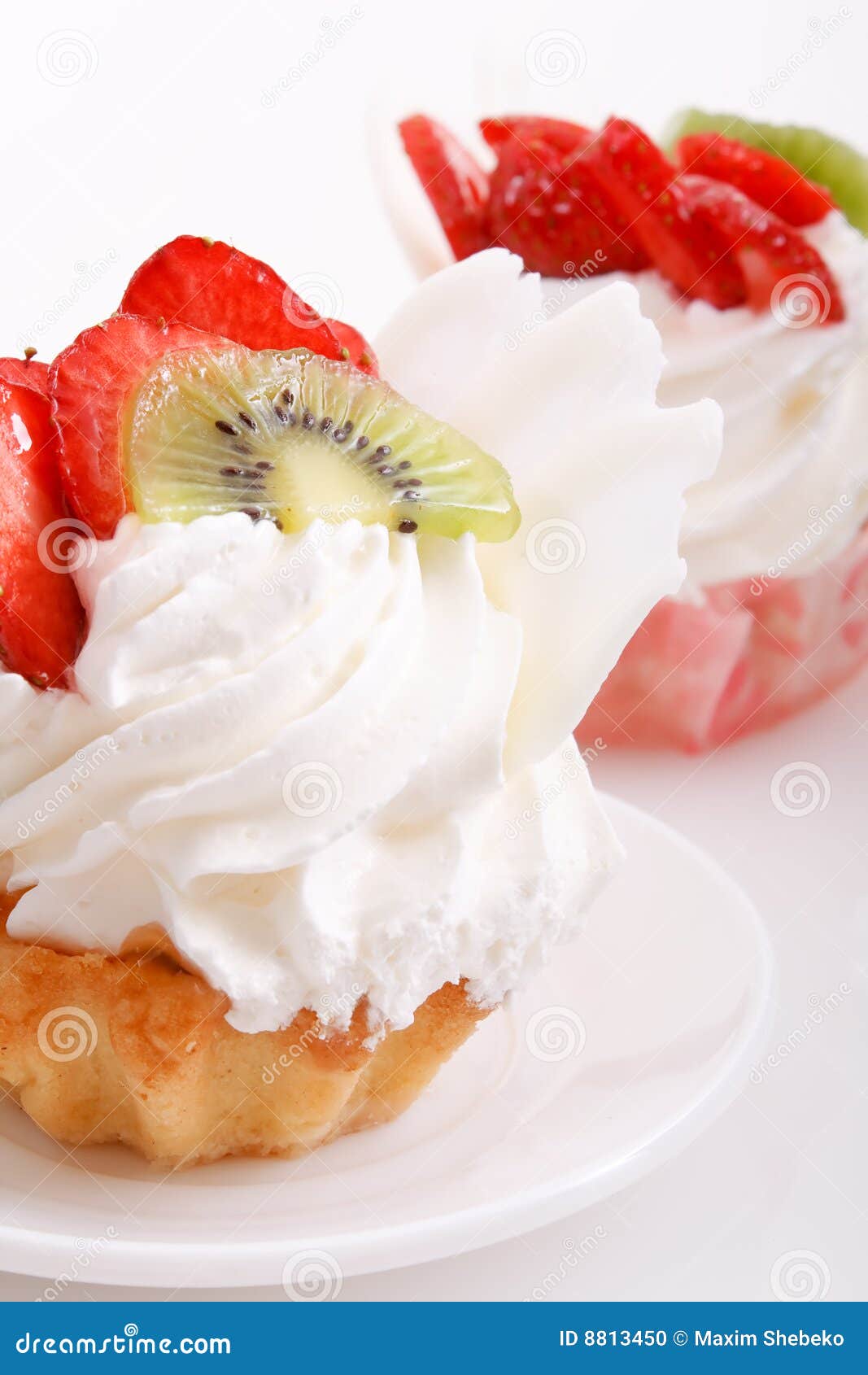 Cream and Strawberries Topping Stock Photo Image of soft, sweet 8813450