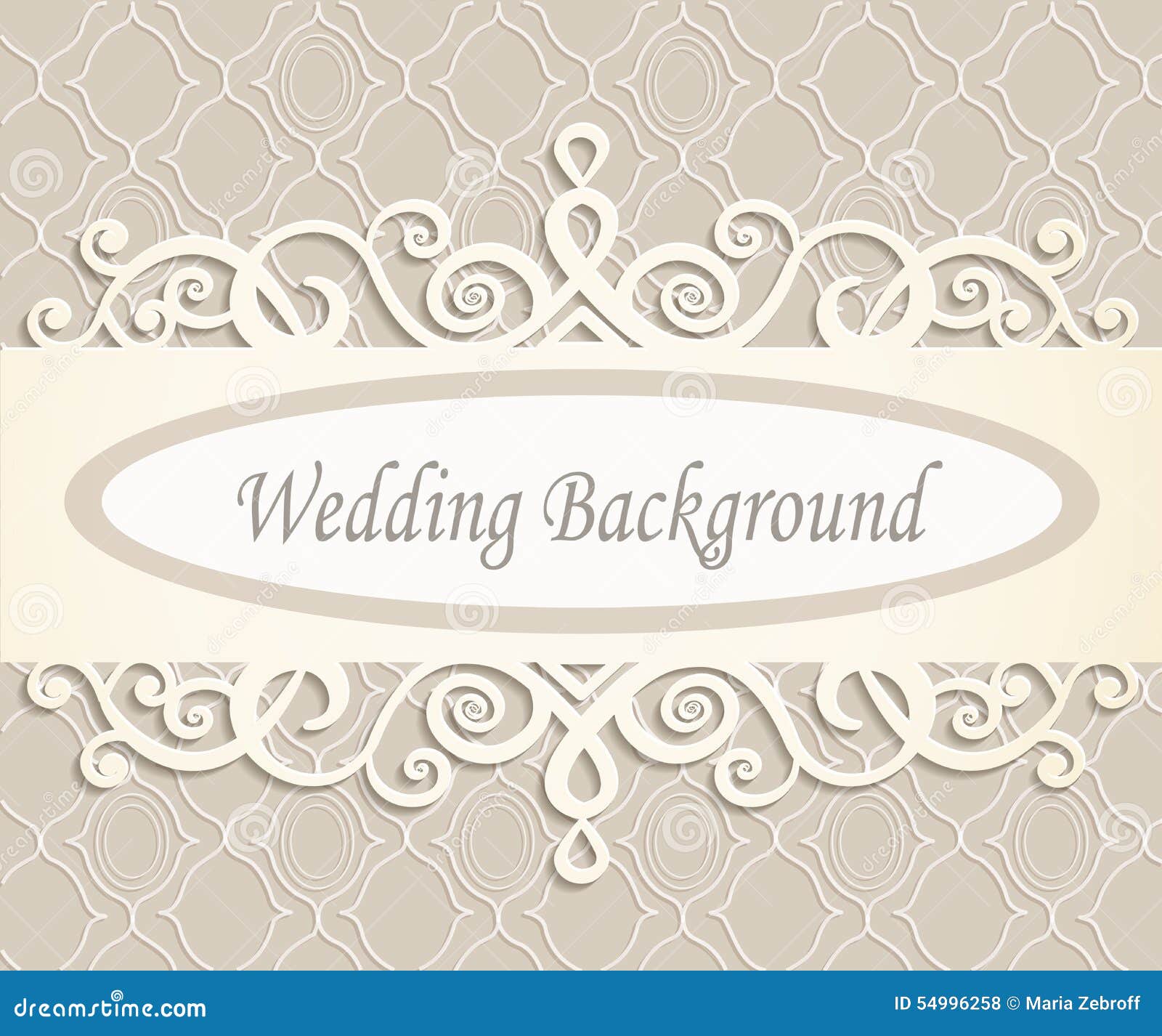 Cream wedding background stock vector. Illustration of classic 54996258
