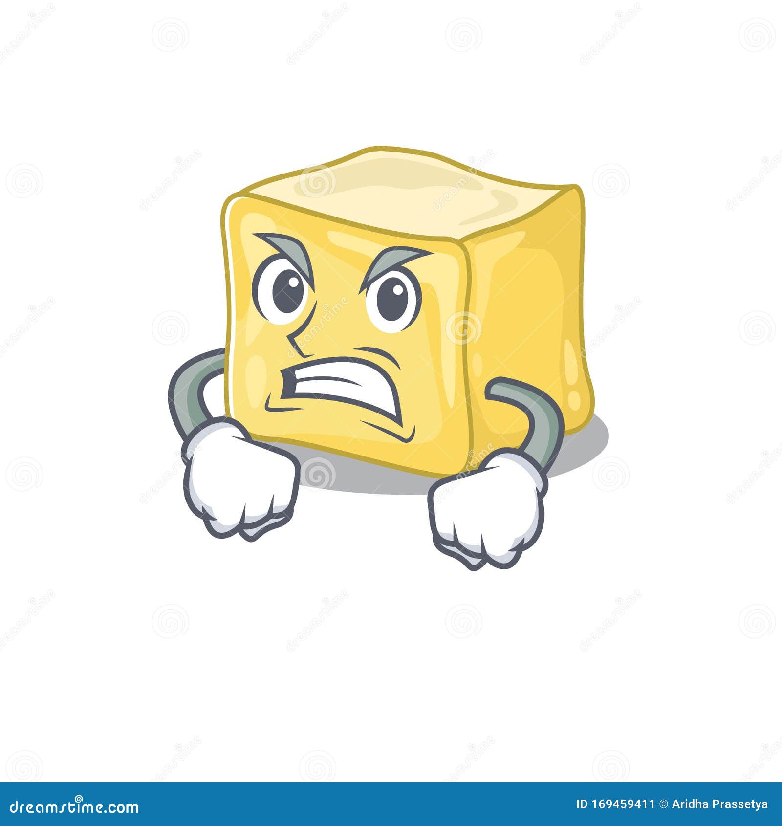 Creamy Butter Cartoon Character Design Having Angry Face Stock Vector -  Illustration of delicious, culinary: 169459411