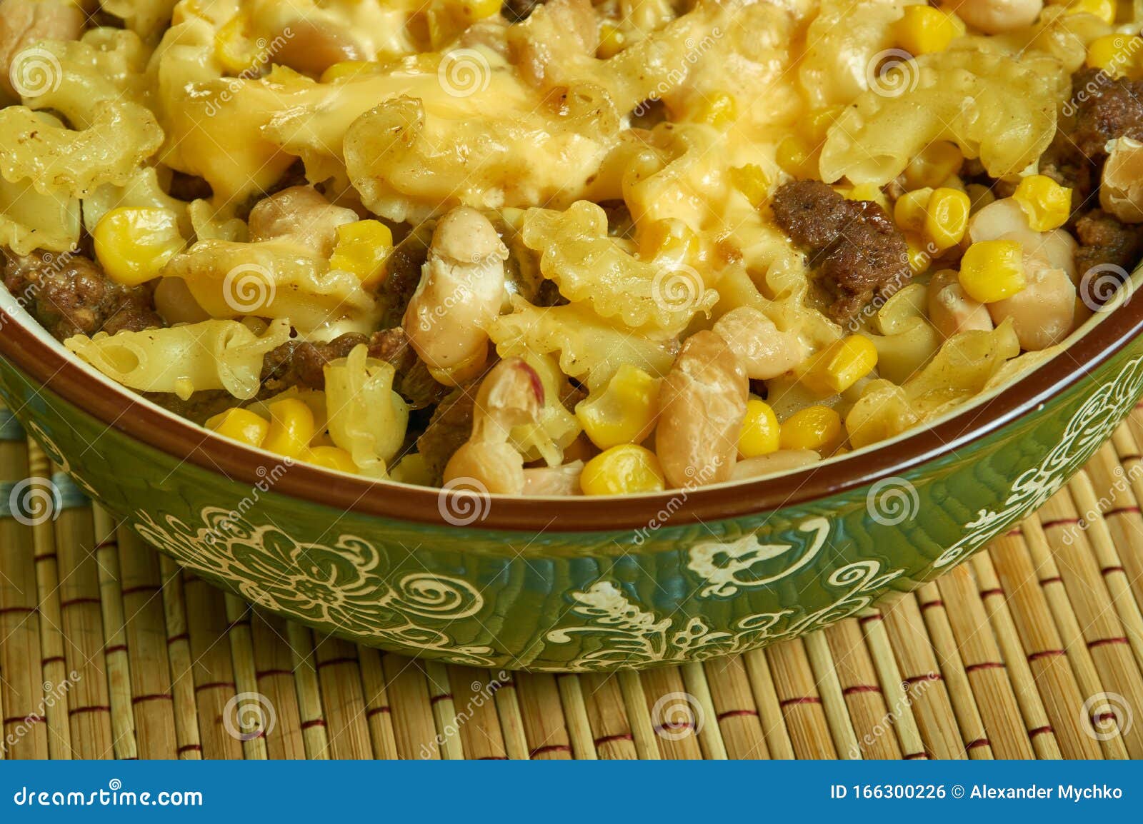 Creamy Cheesy Taco Pasta Bake Stock Photo - Image of snack, creamy