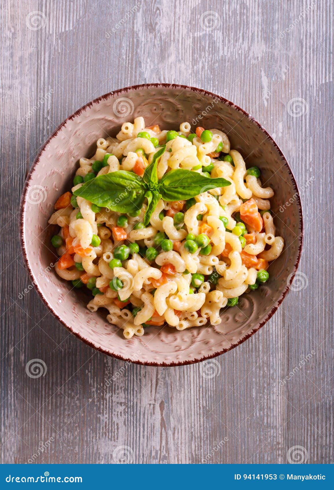 Creamy Pea and Carrot Pasta Stock Image Image of spicy, brunch 94141953